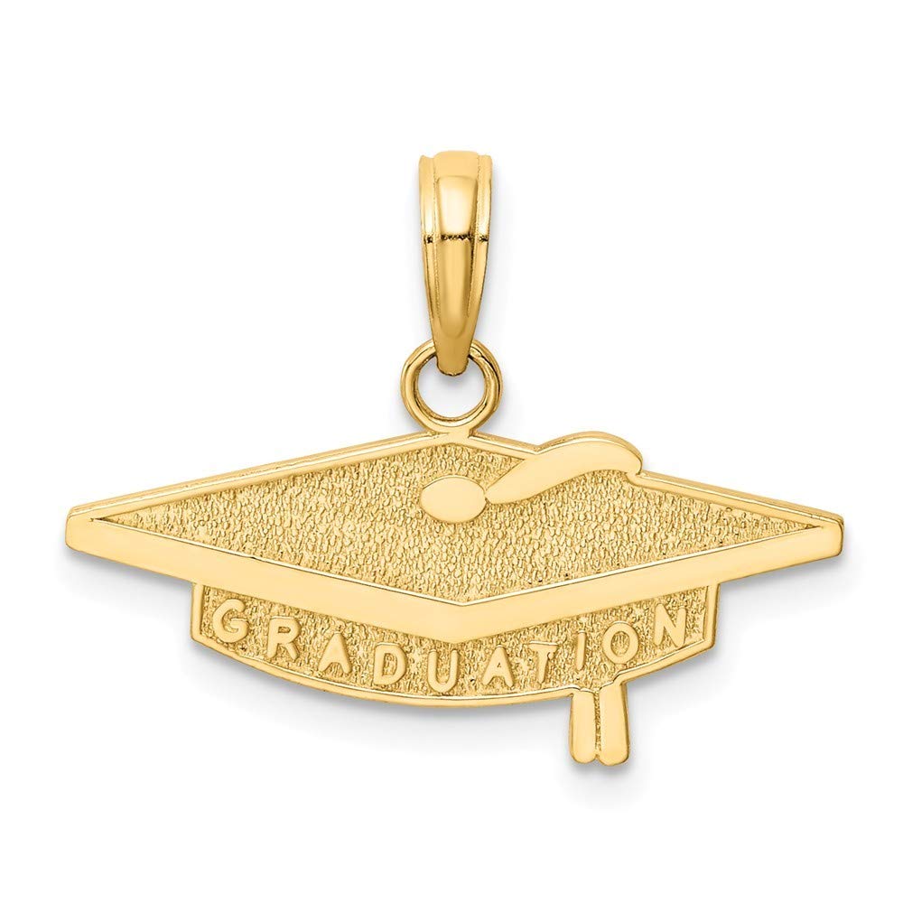 14K Yellow Gold Graduation Charm Pendant - Roy Rose Jewelry - Perfect Gift for Graduates, Students & Teachers - Ideal for Necklaces, Bracelets & Keepsake Jewelry