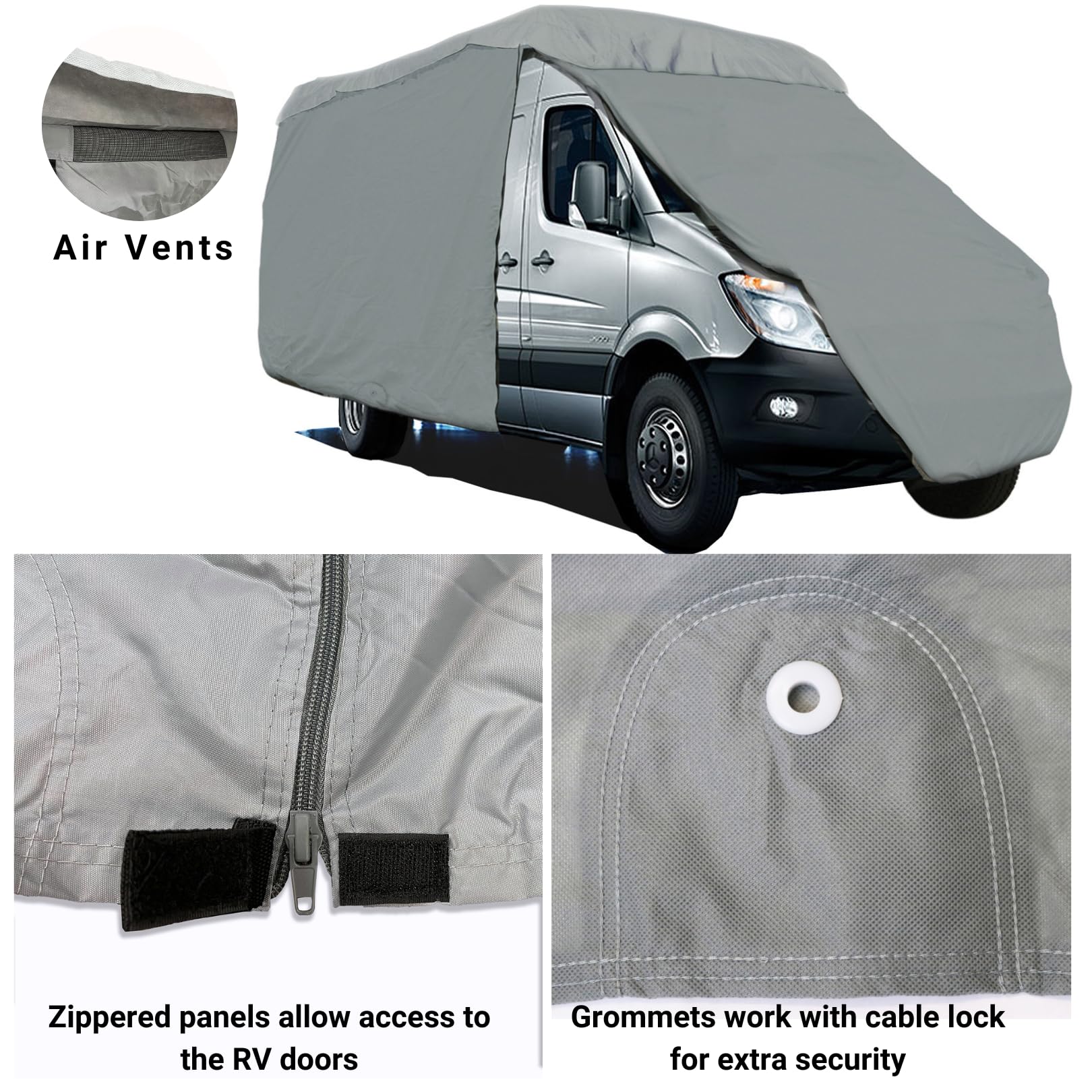 SavvyCraft Premium Class B RV Cover - Waterproof, Windproof & Tear-Resistant Protection for 21ft Motorhomes with 24