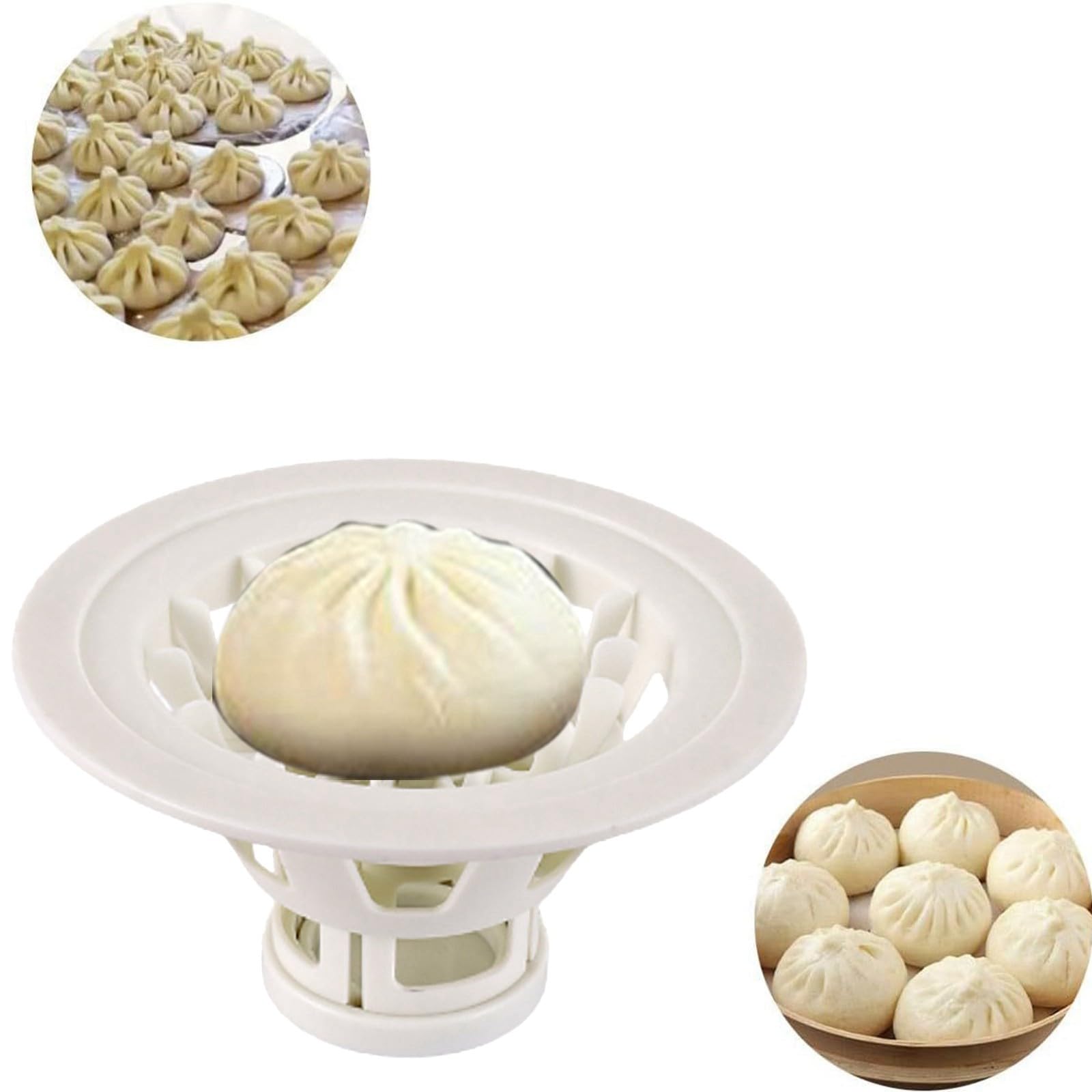 Automatic Baozi Maker Machine - Dumpling & Momo Maker Mold for Homemade Buns | Plastic Kitchen Gadget Tool for Easy Cooking & Cleaning (18X18X9cm) | Perfect for Asian Cuisine, Meal Prep & Culinary Exploration