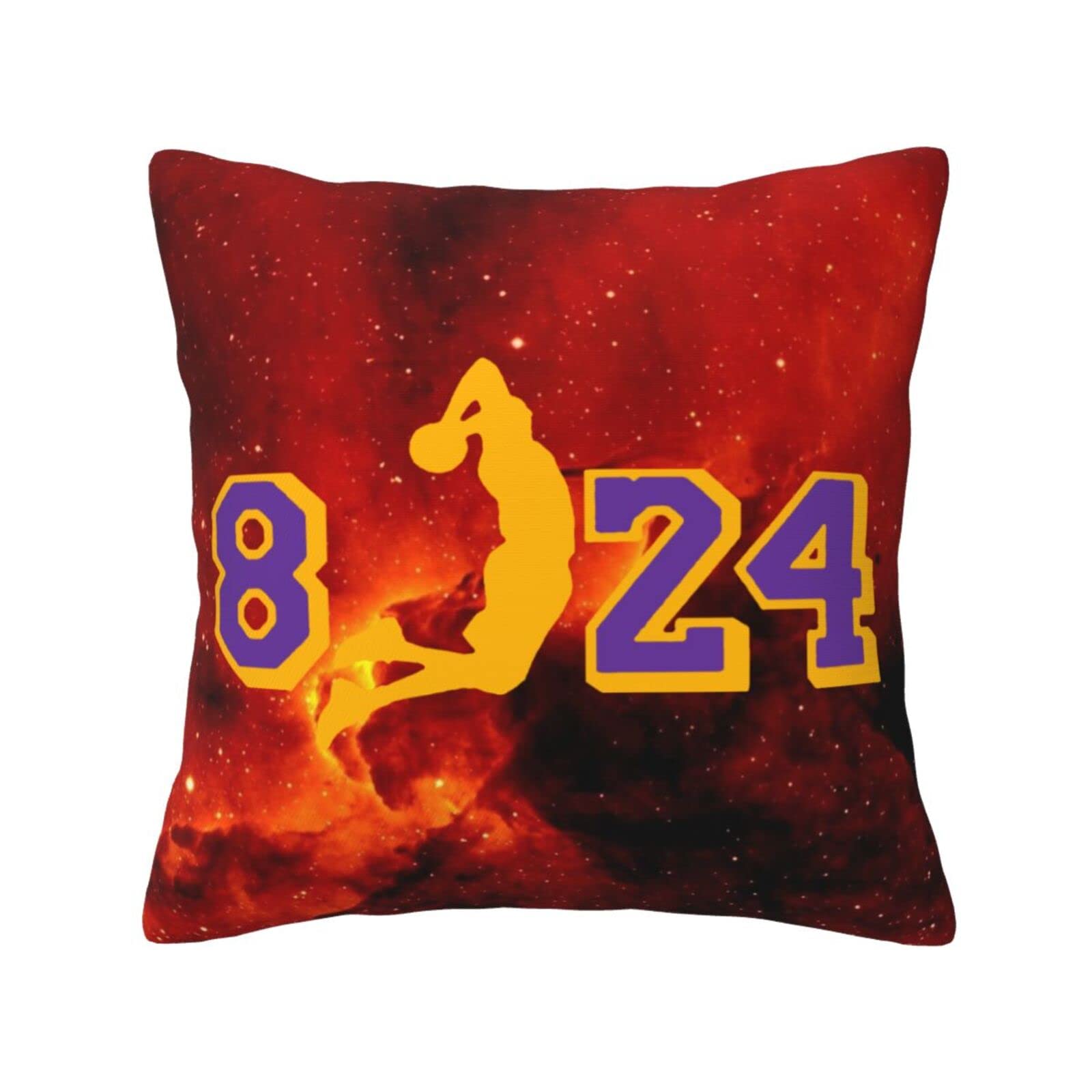Mamba Ko-Be Basketball 3D Throw Pillow Cover - Soft Decorative Cushion Case for Sofa, Couch, Bed & Car - Perfect for Sports Fans, Game Room & Home Decor