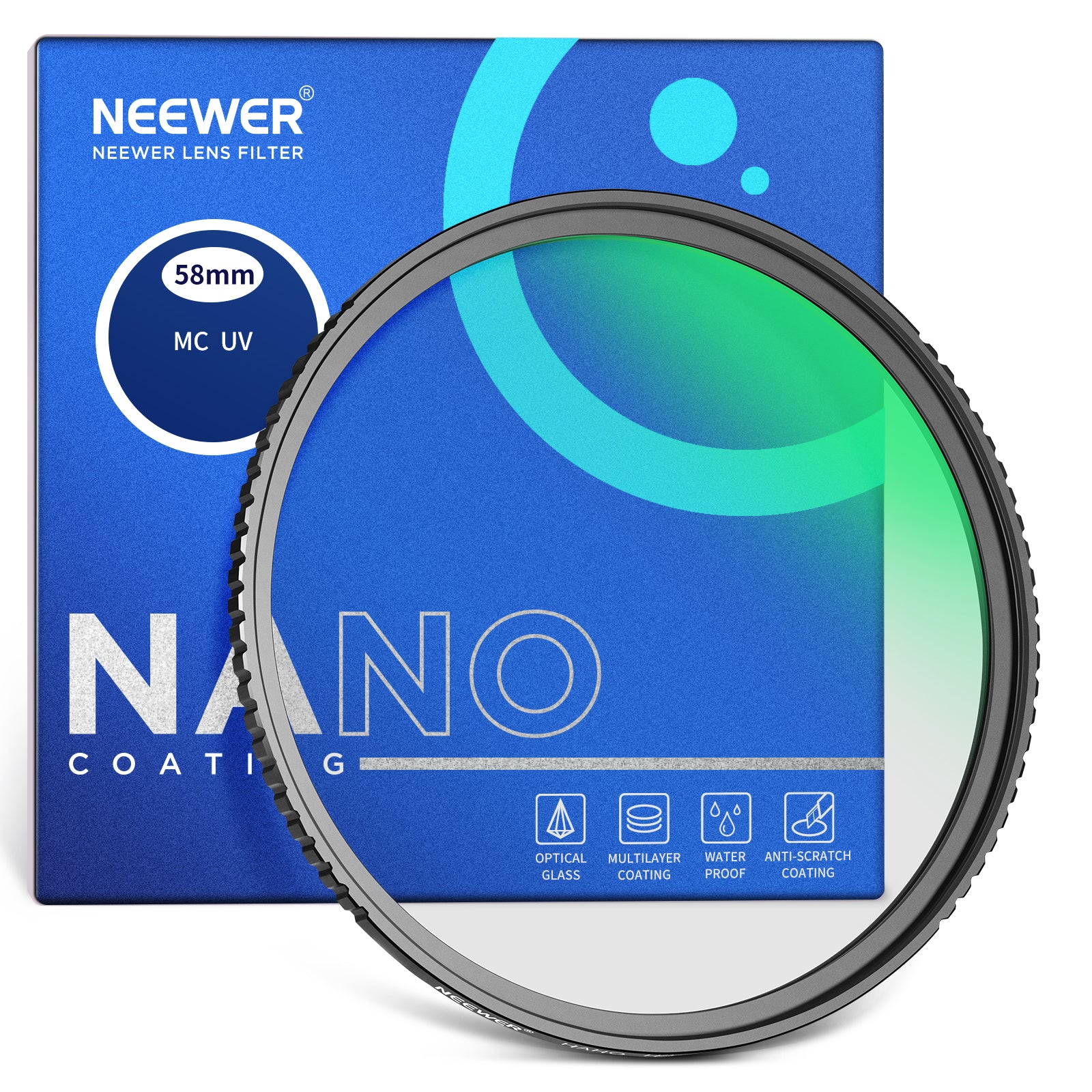 NEEWER MC UV Protection Filter for DSLR & Mirrorless Cameras - Reduce Glare & Protect Lens - Perfect for Outdoor Photography & Travel
