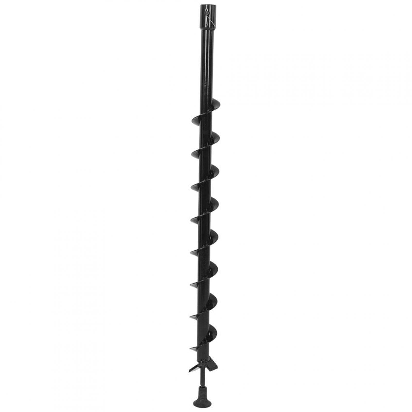 6 Inch Anti-Slip Earth Auger with Fish Tail Tip & Flexible Coil Shock Spring - Perfect for Fence Post Holes, Tree Planting, Soil Drilling, Irrigation, and Fishing - Ideal for DIY Landscaping, Gardening, and Outdoor Projects