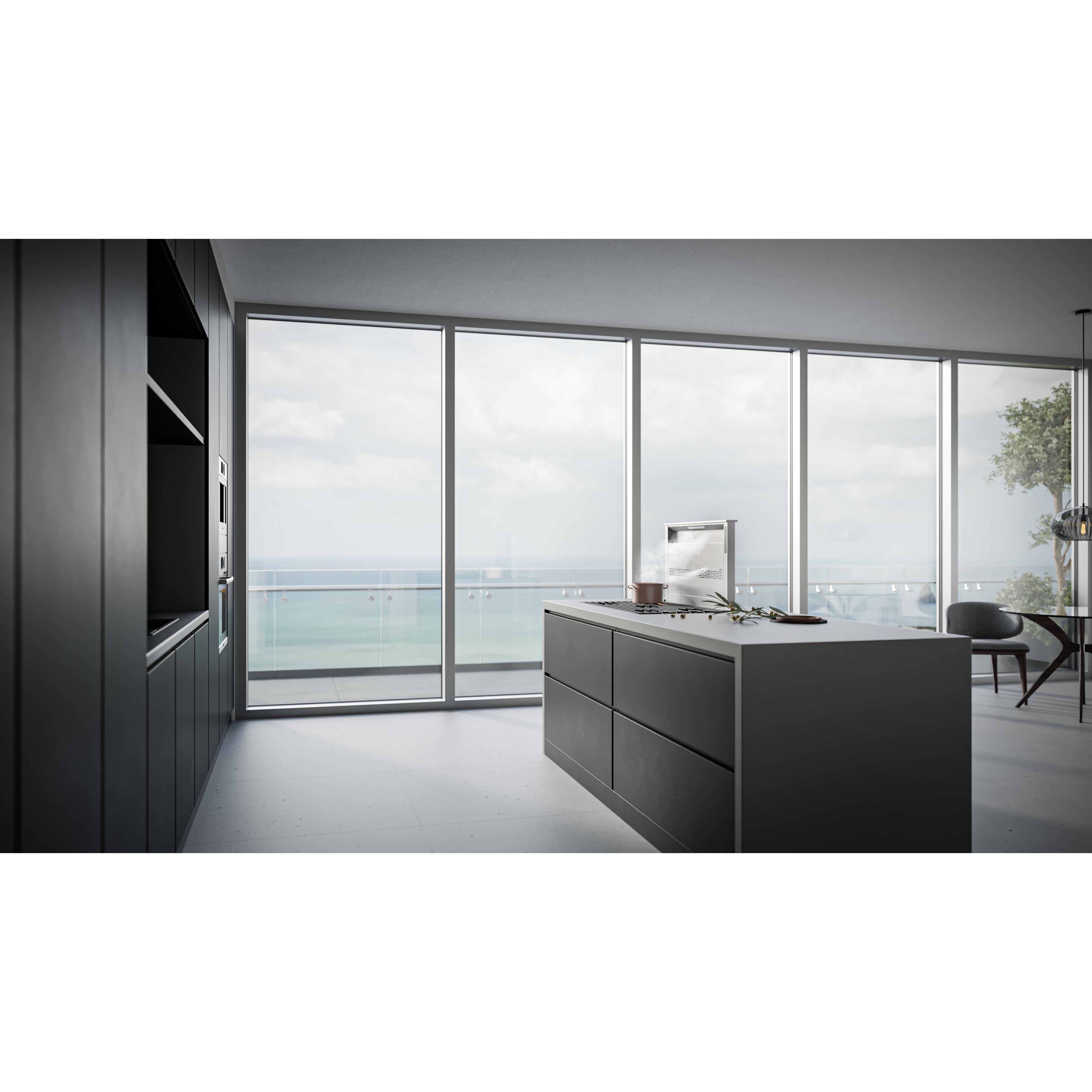 48 Inch Cattura Built-In Downdraft D49M48SB - Best Kitchen Ventilation System for Gas Stoves & Cooking Islands - Perfect for Modern Kitchens & Open-Concept Homes