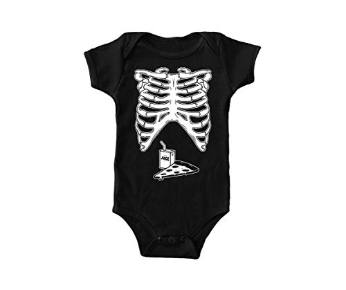 Bodysuit - Skeleton Costumes Juice Box & Pizza - Black
