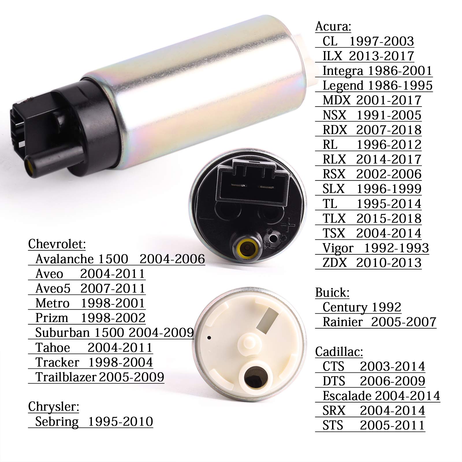 High-Performance Electric Fuel Pump 203 - Universal Car Fuel Transfer Pump for Gas & Diesel - Perfect for Automotive Repair, Marine, and Industrial Use
