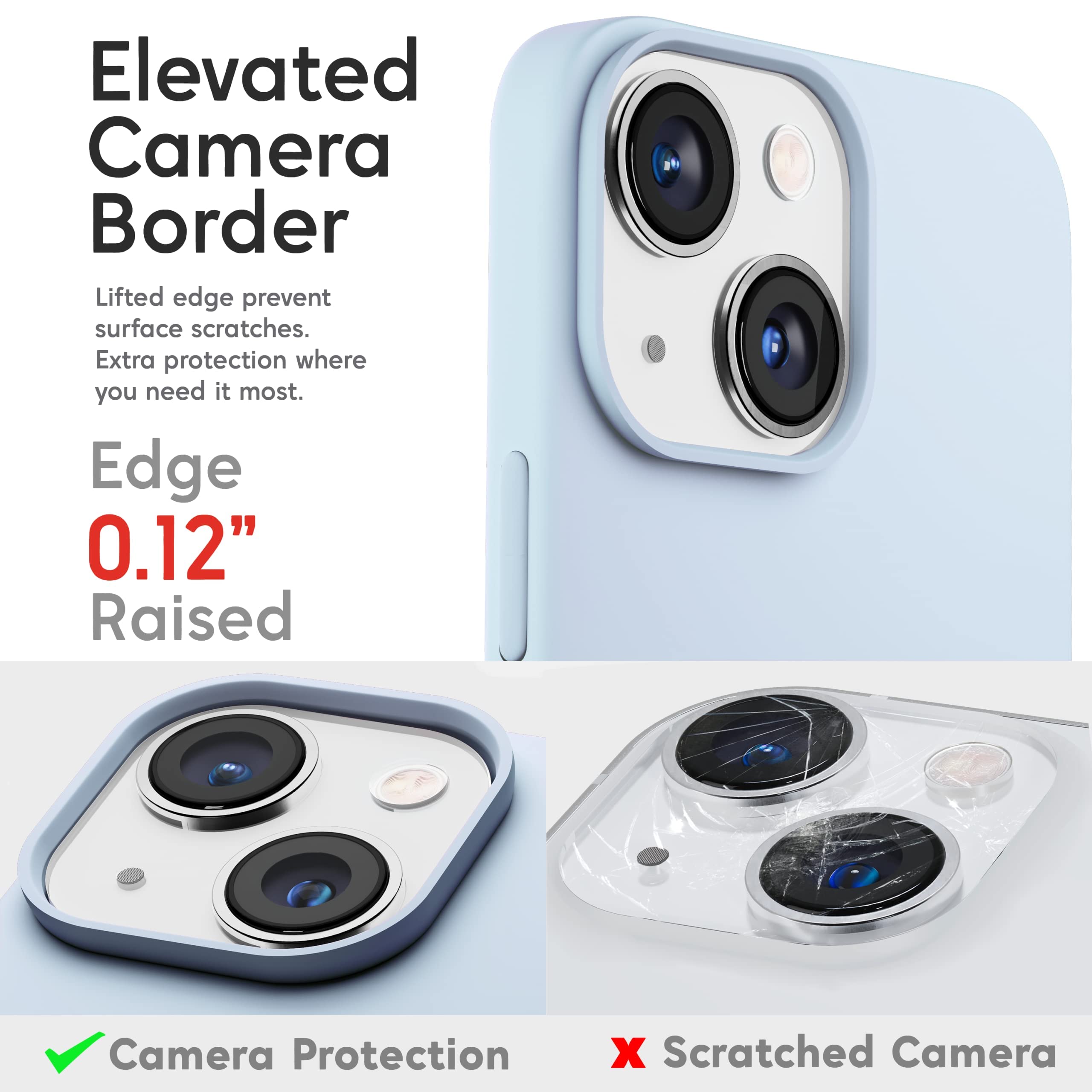 Premium Silicone iPhone 13 Mini Case - Baby Blue | Ultra Slim Shockproof Protective Cover with Soft Anti-Scratch Microfiber Lining | 5.4 Inch Pastel Cute Light Blue Phone Case | Perfect for Everyday Use, Travel & Outdoor Activities