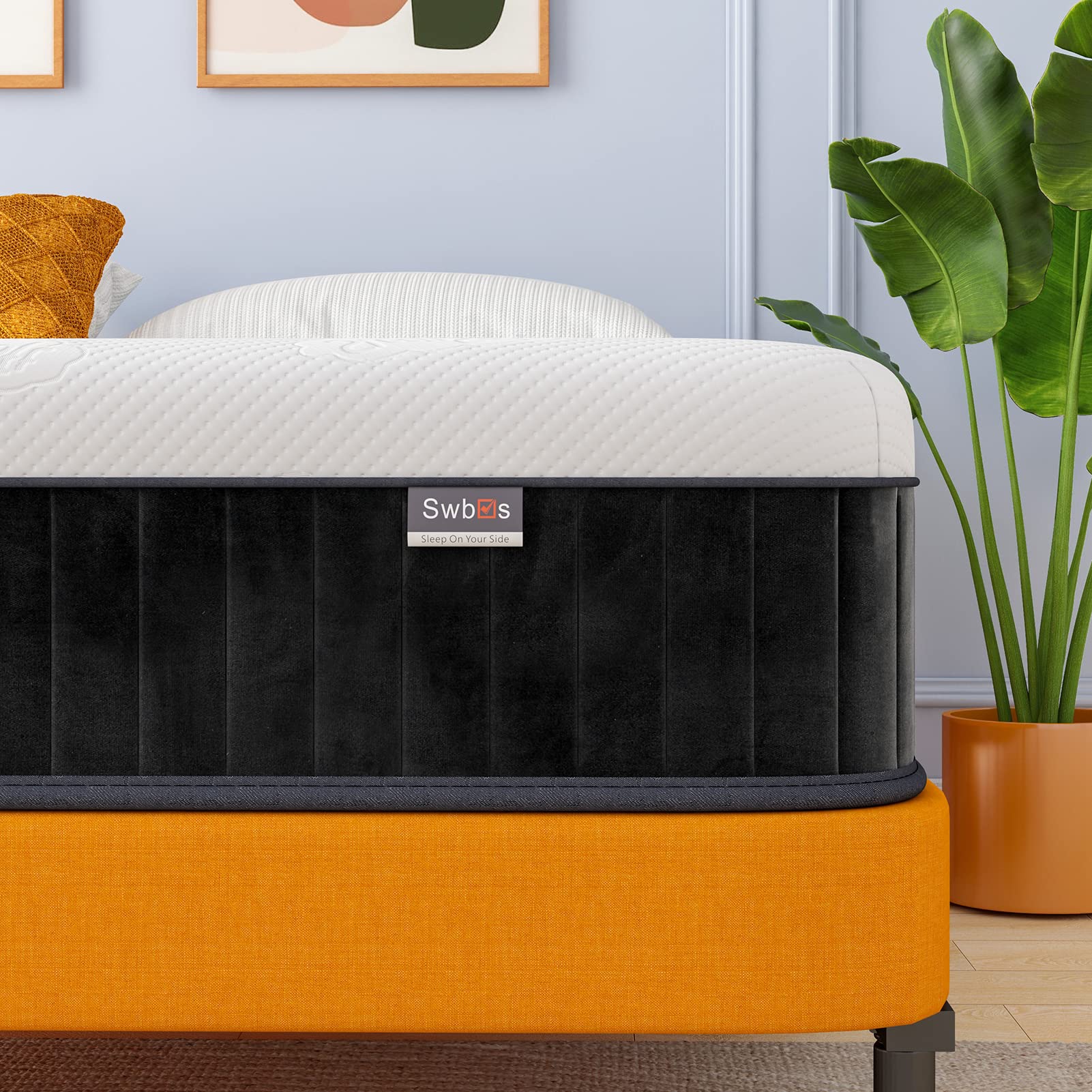 10 Inch Hybrid Memory Foam Queen Mattress in a Box - Firm Support & Pressure Relief for Back Pain - CertiPUR-US Certified Cooling Gel Mattress for Bedroom, Guest Room & Apartment Sleeping