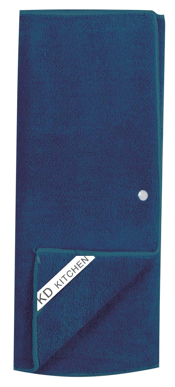 Kay Dee Designs KD Kitchen Countertop Drying Mat - Absorbent, Non-Slip Dish Drying Rack for Dishes, Utensils & Cookware - Perfect for Kitchen Counter, Sink & Dish Rack - Blue