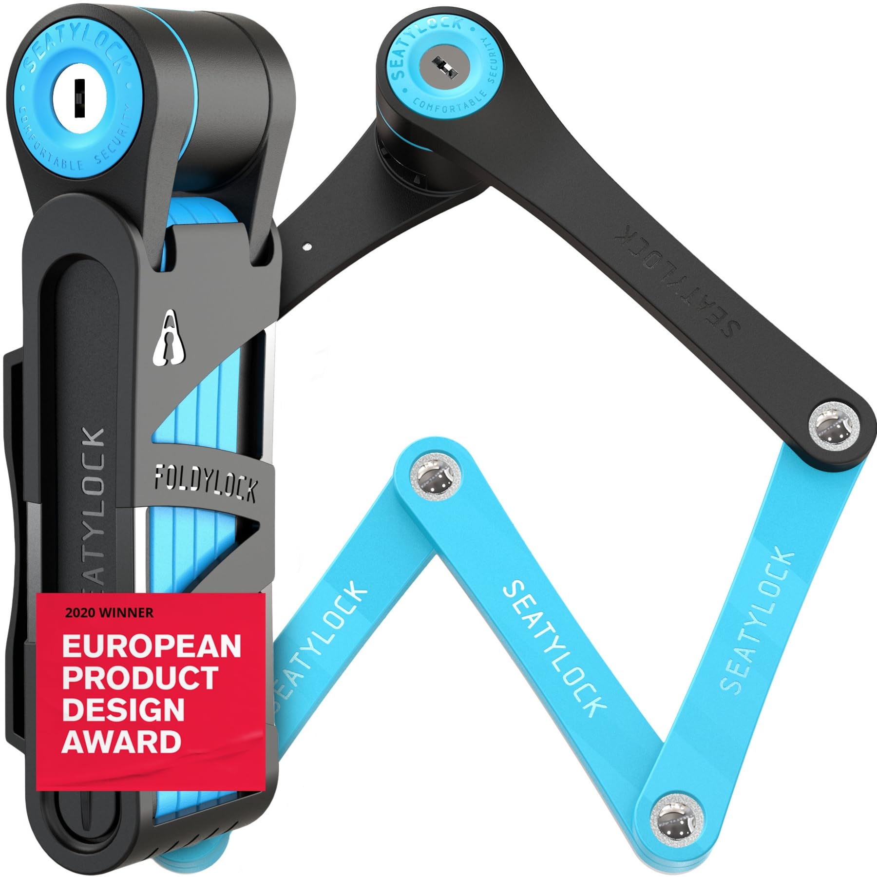 Seatylock FoldyLock Compact Folding Bike Lock - Lightweight High Security Bicycle Lock with Keys & Case - Heavy Duty Anti-Theft Protection for Bikes, Scooters & E-Bikes - Perfect for Urban Commuting, Campus Security & Outdoor Adventures