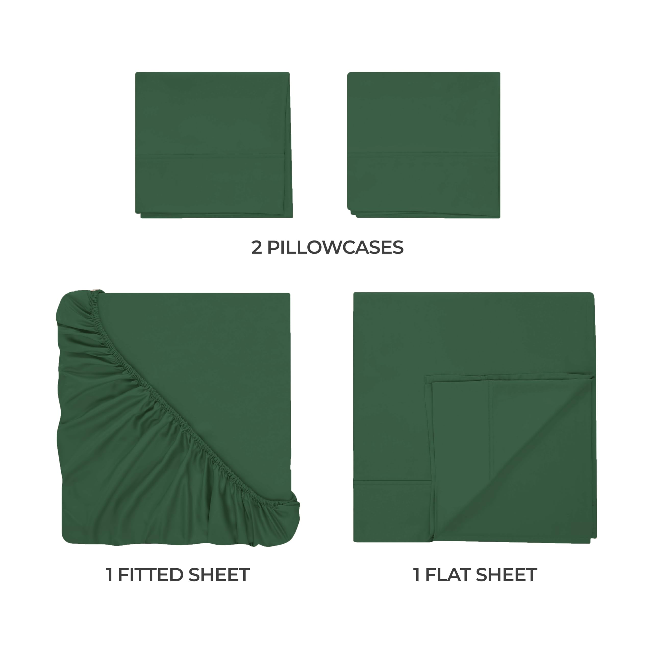 Premium 400 Thread Count 100% Egyptian Cotton Sheet Set - Soft Sateen Weave, Hotel Style, 18