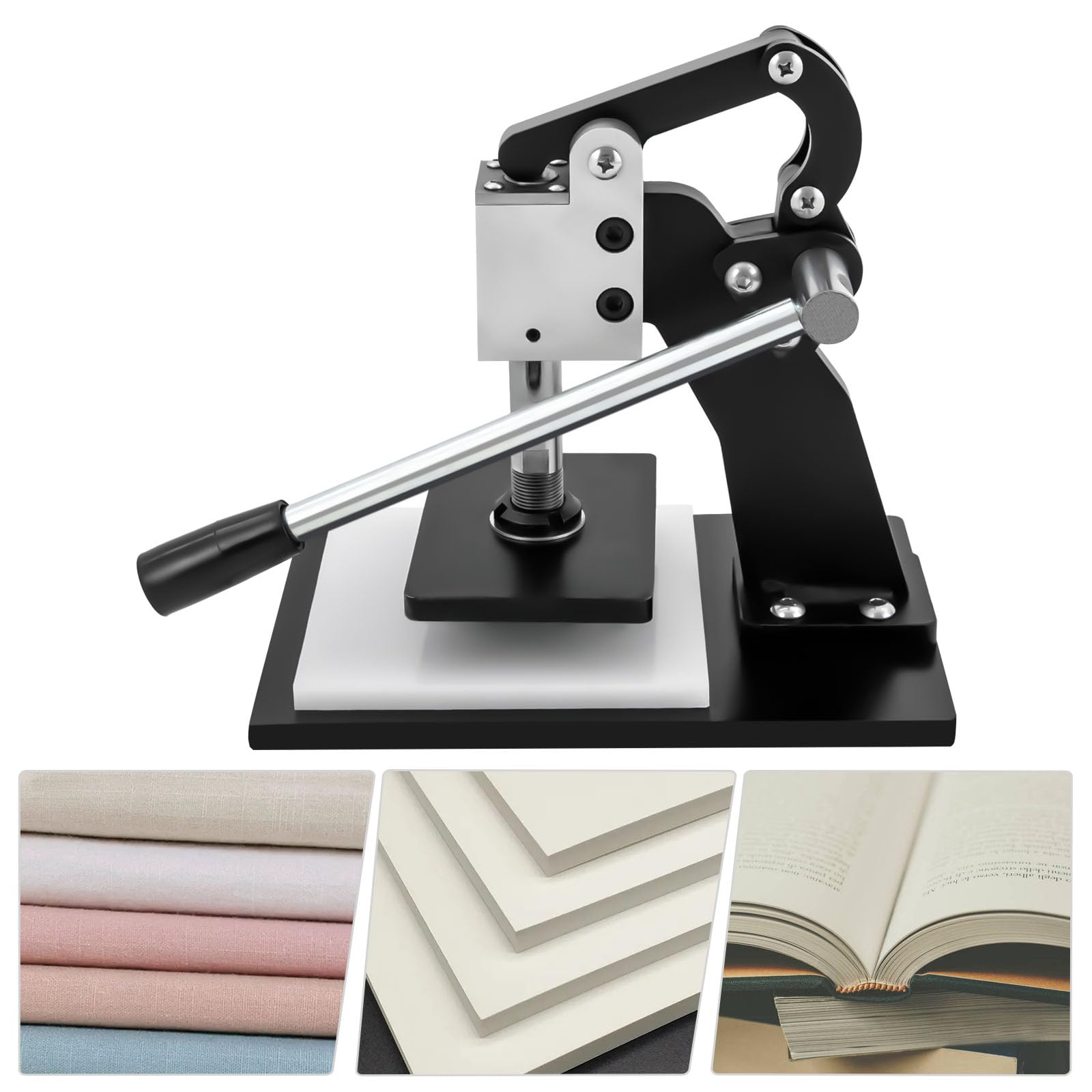 Professional Manual Leather Mold Knife Hot Stamping Press Machine - DIY Leather Stamping Die Cutter for Leather, Fabric, Silicone, Rubber, Book & Paper - Perfect for Leather Crafting, Bookbinding & DIY Projects