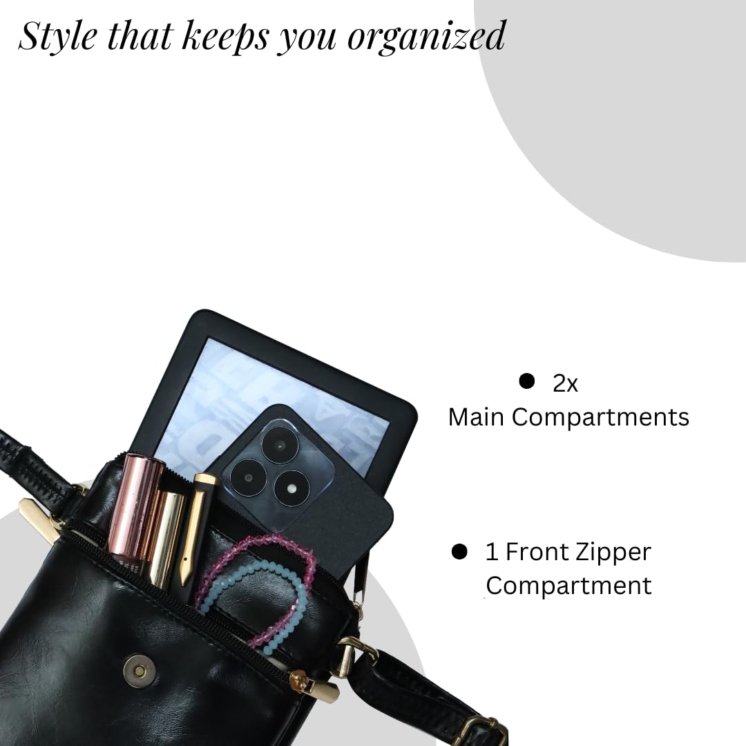 Stylish Vegan Leather Crossbody Sling Bag for Women & Girls | Adjustable Strap Small Purse for Phone & Essentials | Perfect for Travel, Shopping & Everyday Use