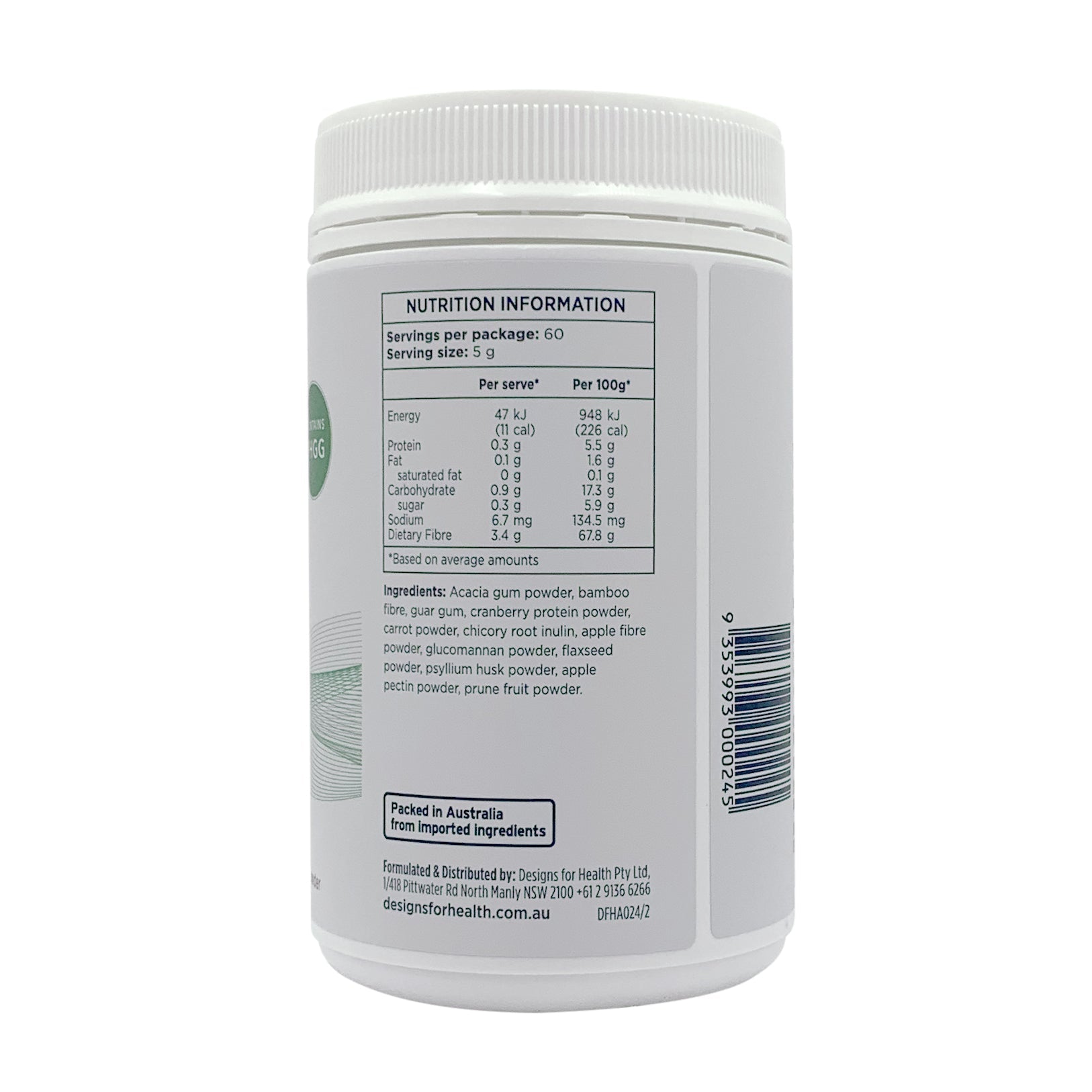 Designs For Health PaleoFibre Powder - Organic Prebiotic Fiber Supplement for Gut Health & Digestion | Supports Paleo & Keto Diets | Ideal for Smoothies, Baking & Daily Wellness