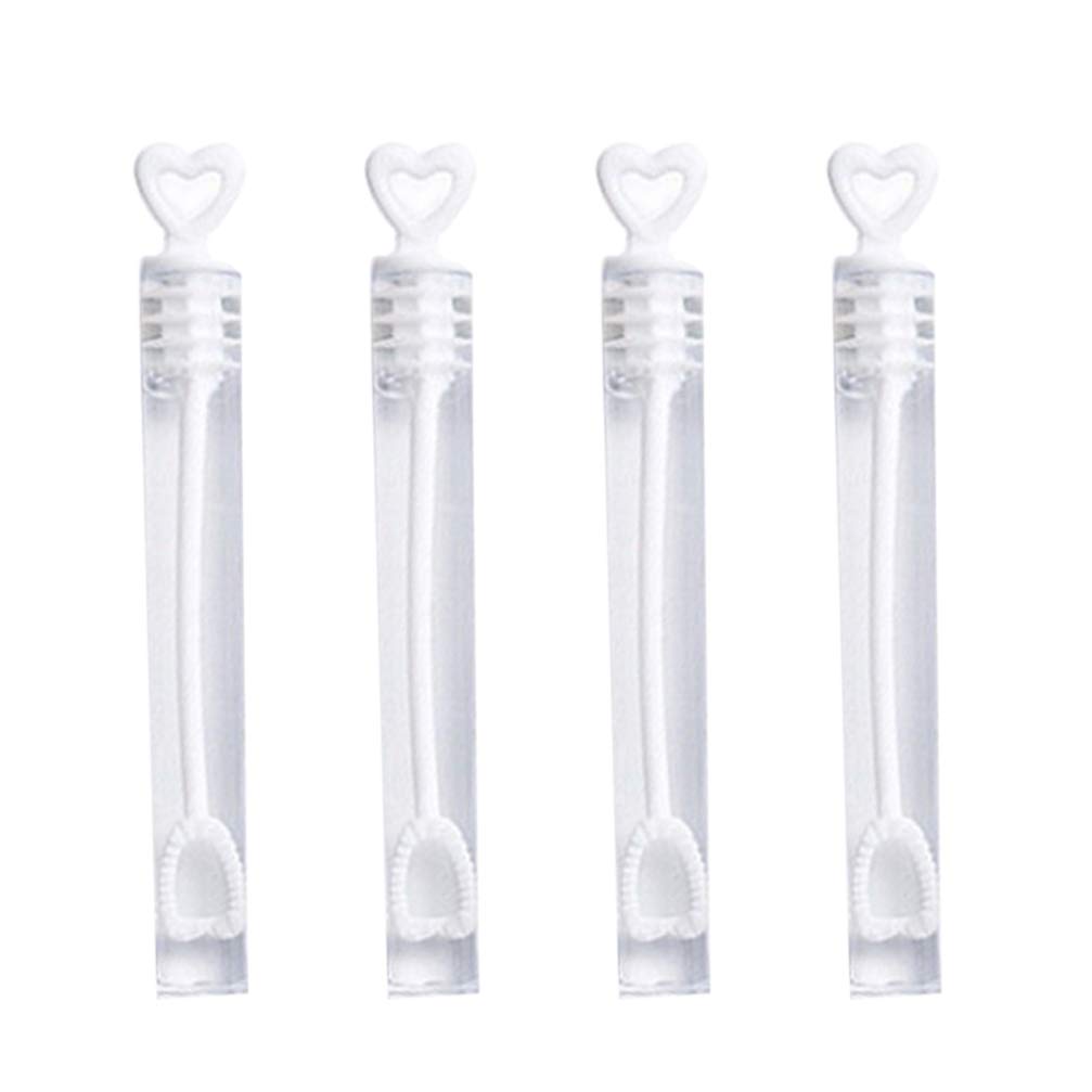 BESPORTBLE 48pcs Heart Shaped Bubble Wands - Valentine's Day Party Favors, Kids Outdoor Play Toys, Bulk Touchable Bubble Sticks for Birthday, Wedding & Summer Activities (No Bubble Liquid Included) - Perfect for Garden Parties, Park Playdates and Festive Celebrations