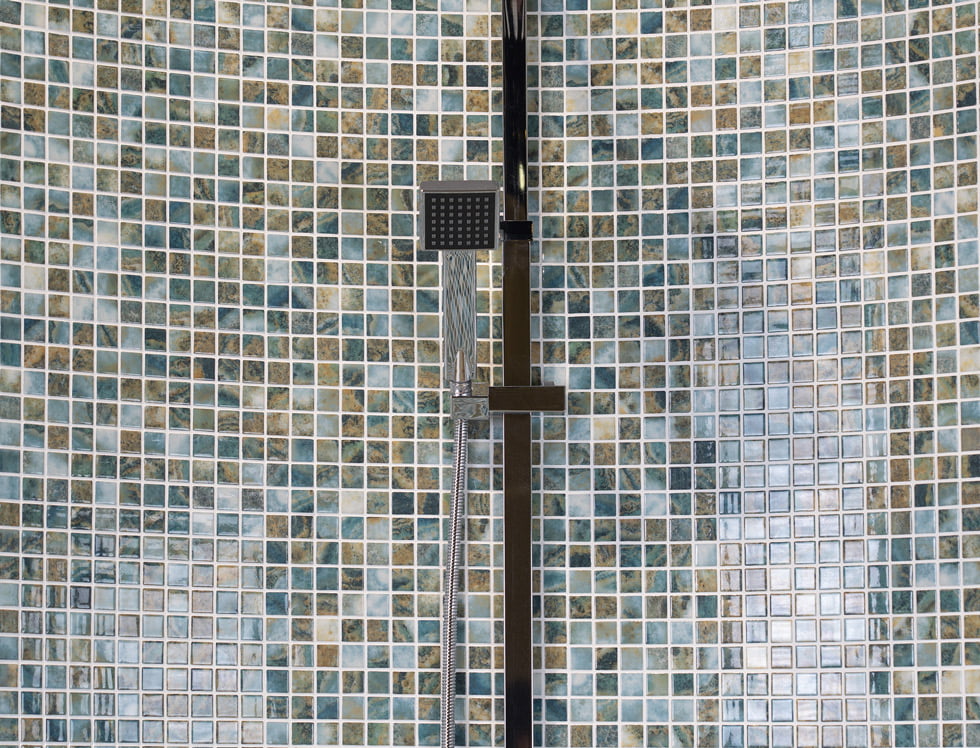 Eco-Friendly Recycled Glass Mosaic Tile Kriti 1x1