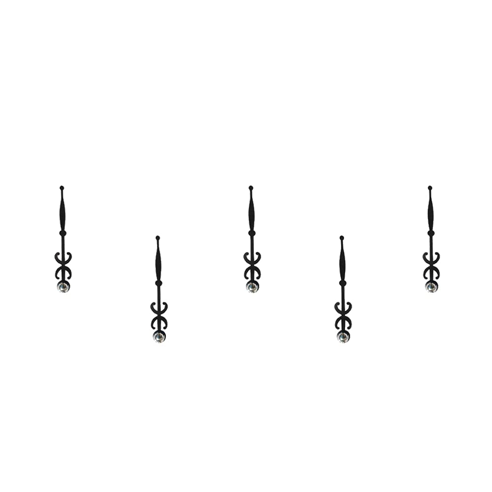Comet Busters Long Beautiful Black Bindi With Silver Beads (BIN776) - Elegant Indian Forehead Jewelry for Weddings, Festivals & Cultural Events