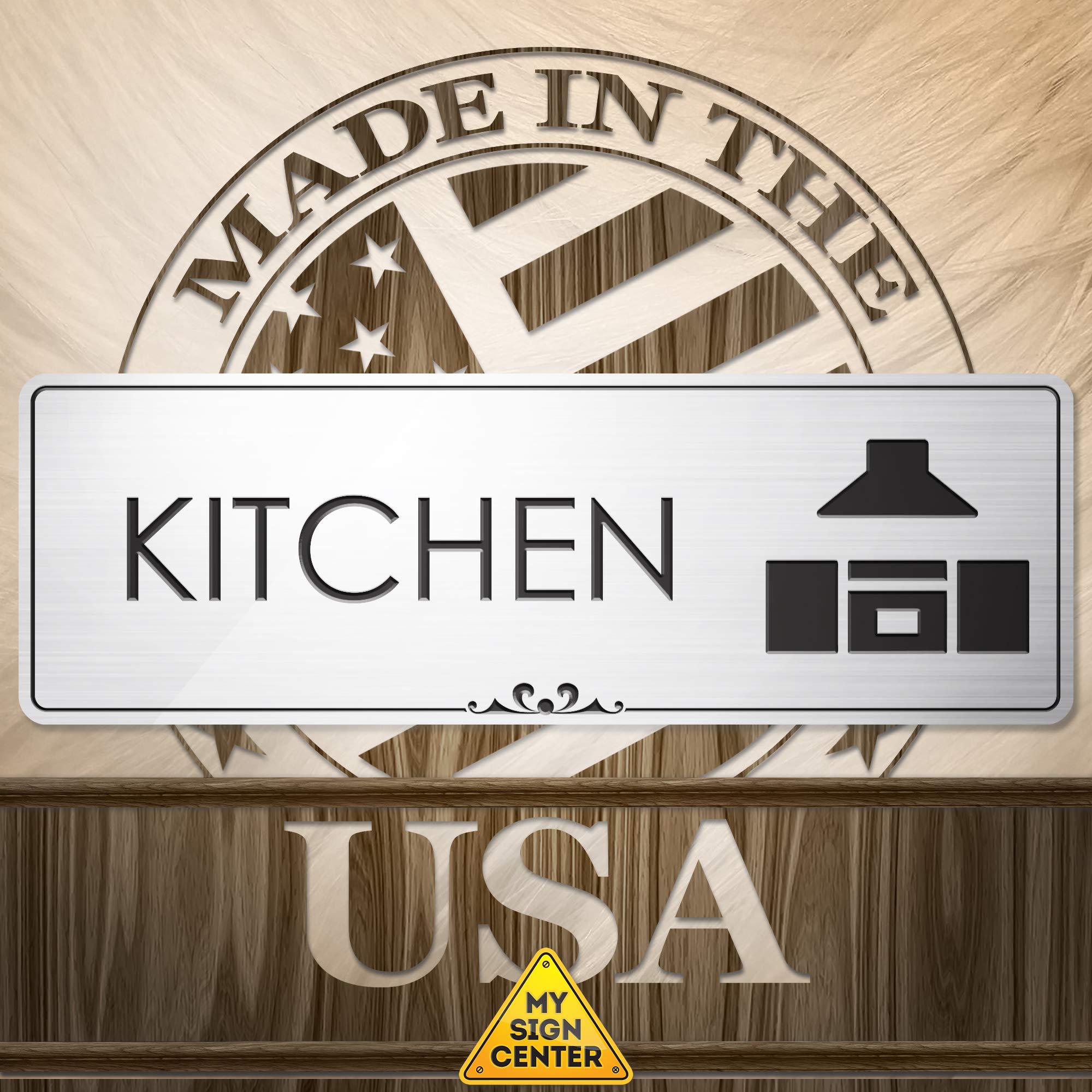 Engraved Brushed Silver Kitchen Pantry Decor Sign 3