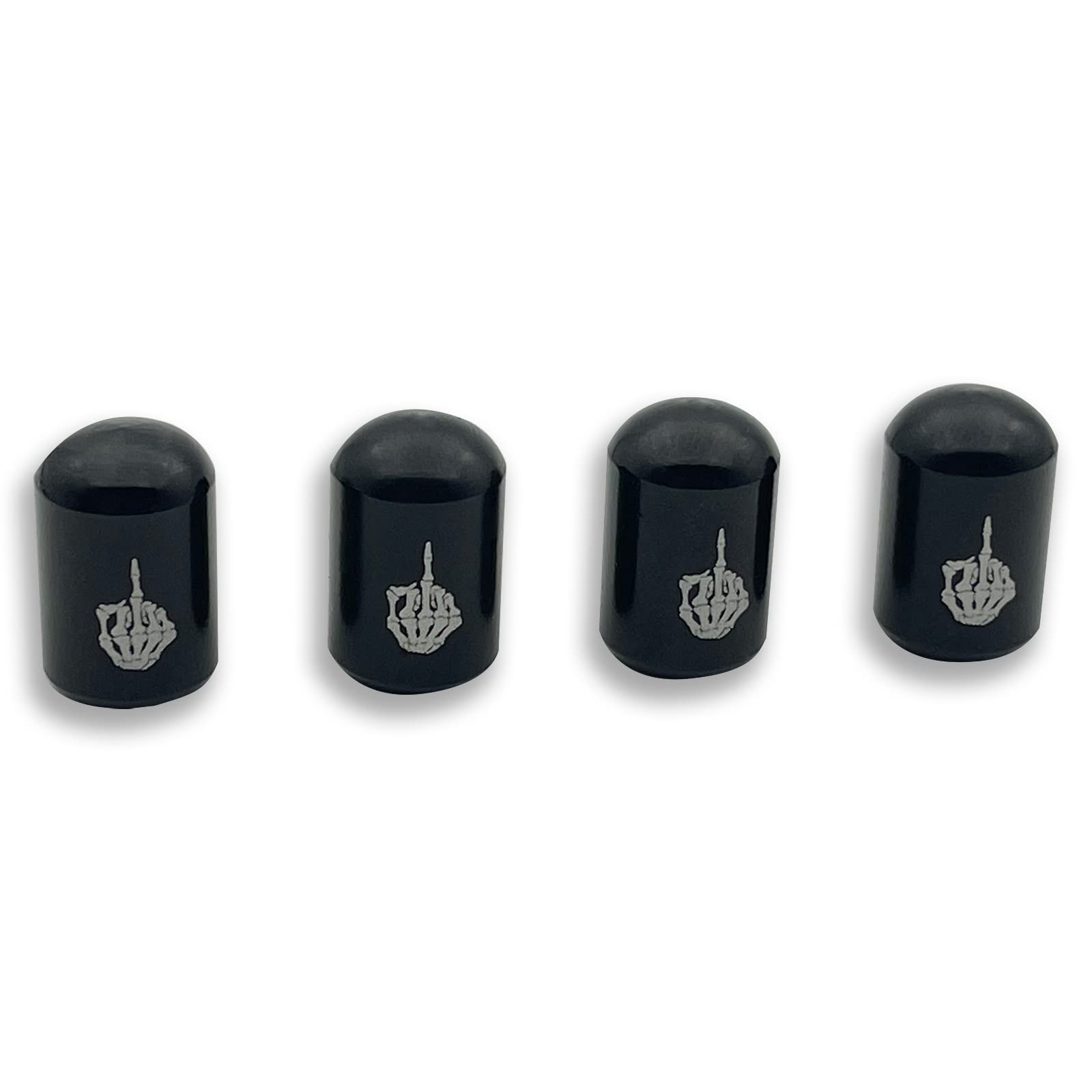 Grafken Universal Tire Valve Stem Caps - Skull Design Car Tire Valve Caps for Dust Protection - Durable Metal Valve Stem Covers for Cars, Trucks, SUVs - Perfect Car Accessories for Customization & Off-Road Adventures