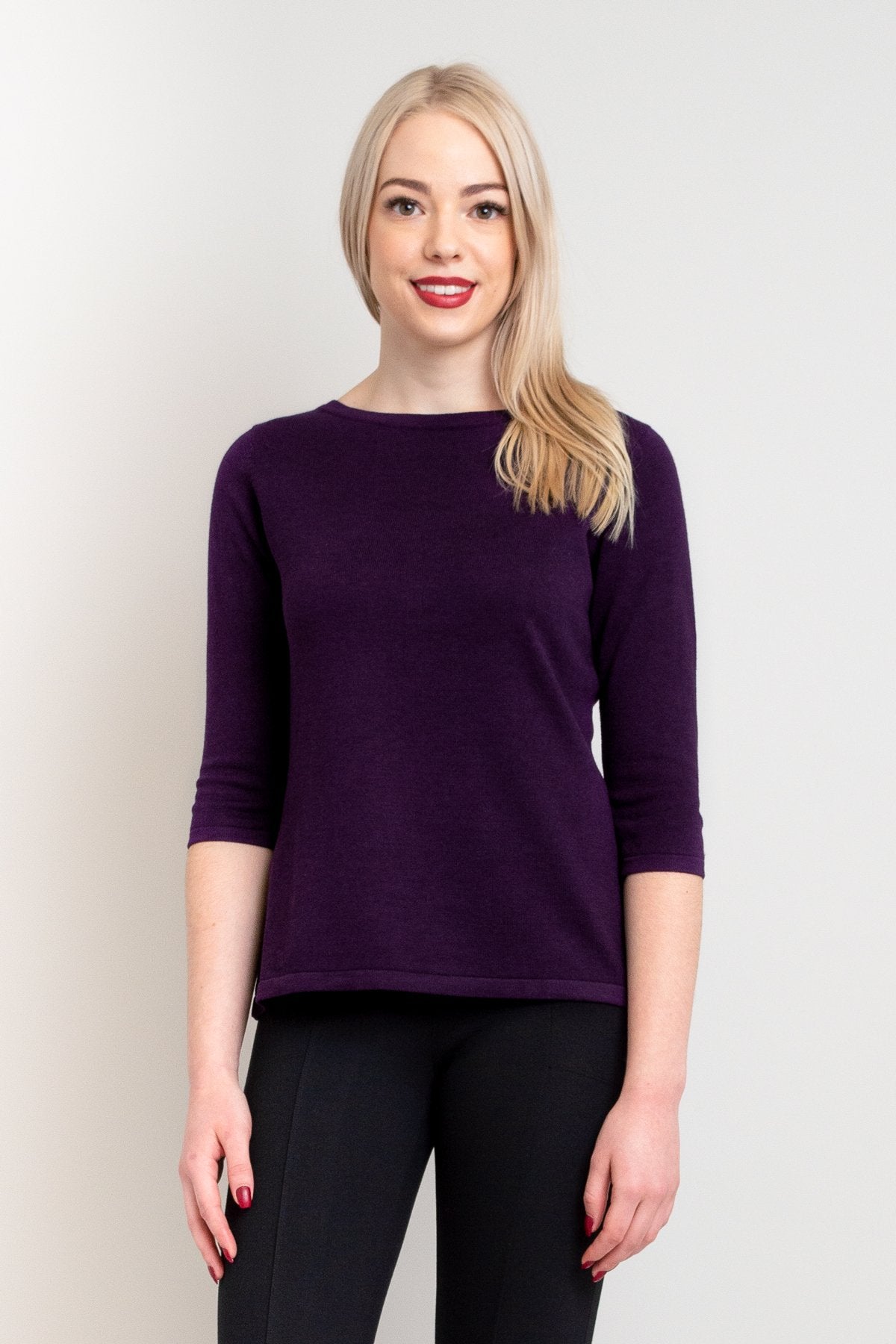 Betula Sweater - Soft Bamboo Cotton Blend in Royale Color | Women's Casual Knit Pullover for Fall & Winter | Perfect for Office, Date Night and Cozy Evenings