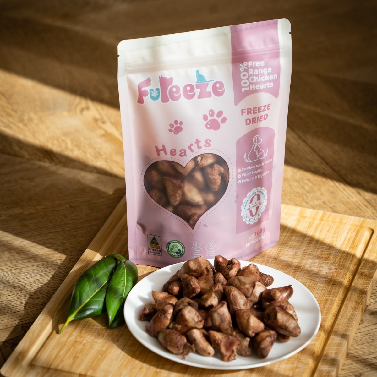 Premium Freeze Dried Chicken Hearts for Dogs - All Natural, Grain-Free Dog Treats - High Protein Snacks for Training & Dental Health - Perfect for Small, Medium & Large Breeds