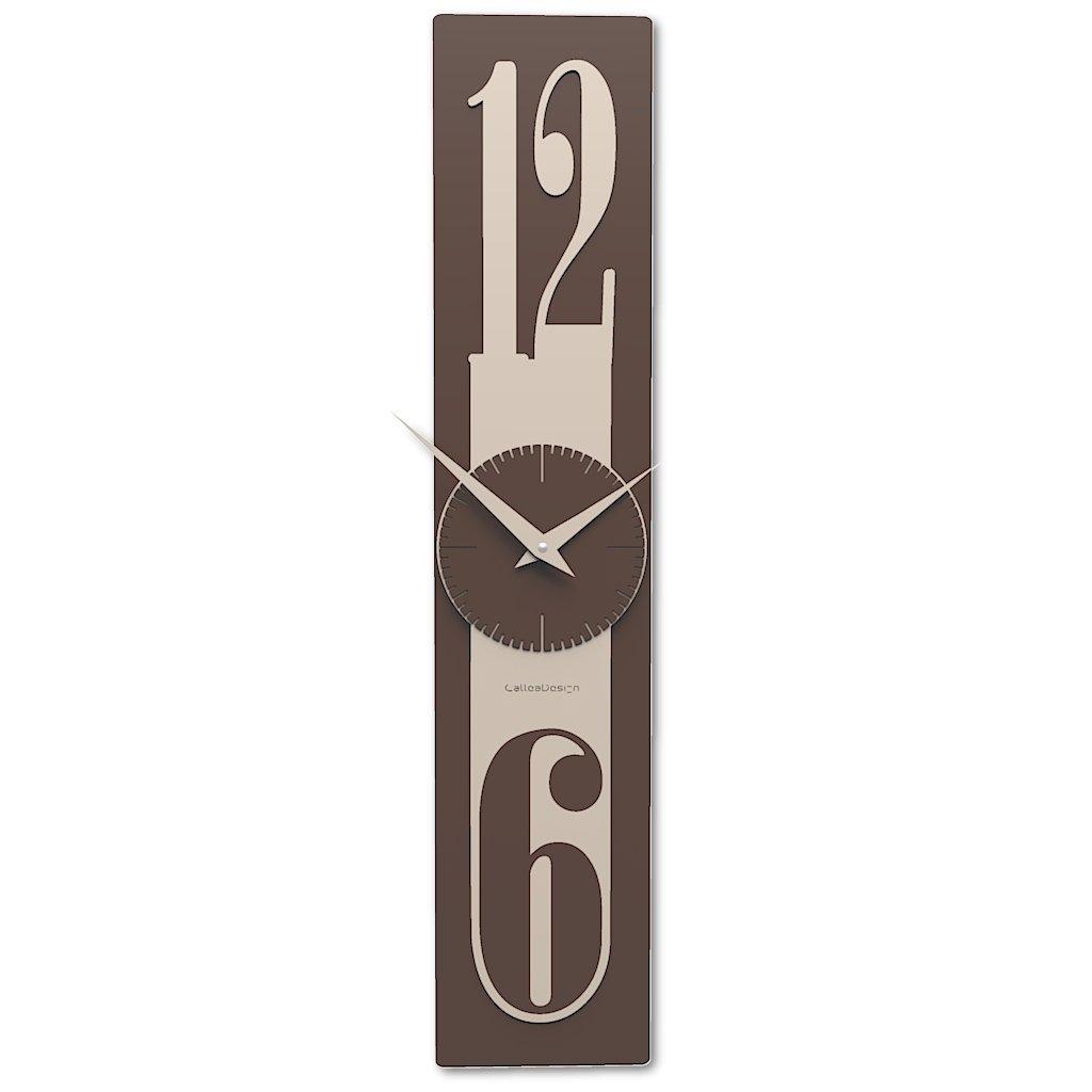 CalleaDesign 4.7 Inch Modern Thin Sand Wall Clock - Silent Non-Ticking Battery Operated Home Office Decor for Living Room, Bedroom, Kitchen