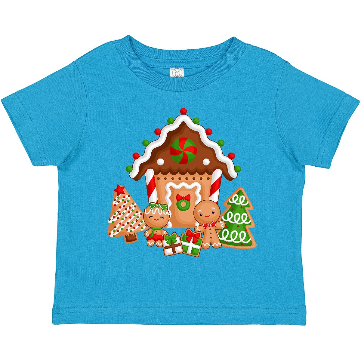 Gingerbread House Christmas Toddler T-Shirt | Cute Holiday Graphic Tee for Boys & Girls | Perfect for Family Photos, Holiday Parties & Festive Outfits