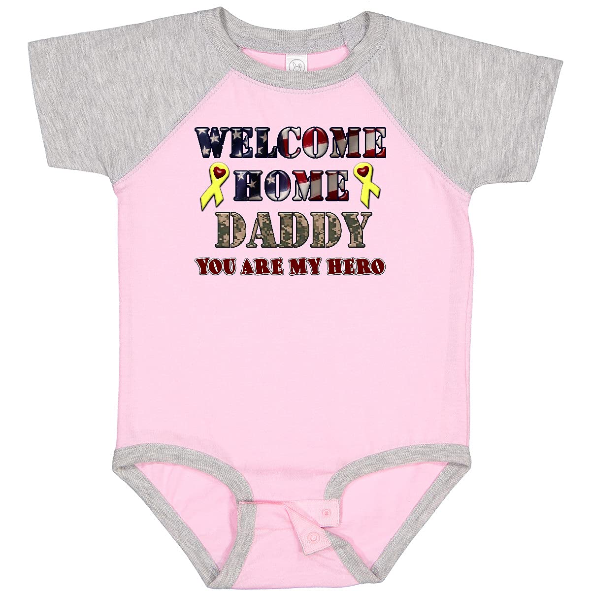Inktastic Welcome Home Daddy Baby Bodysuit - Cute Newborn Outfit for Father's Day, Homecoming & Family Reunions - Soft Cotton Onesie for Infants & Toddlers