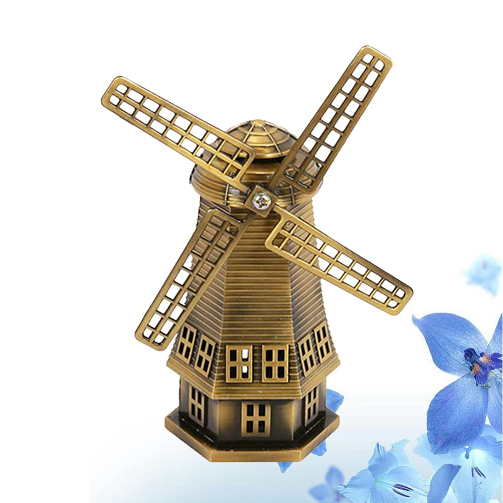 EXCEART Taipei 101 Copper Windmill Ornament - Handcrafted Christmas Decor, Netherlands Inspired Home Decoration for Holiday Tree, Gift & Souvenir Collection