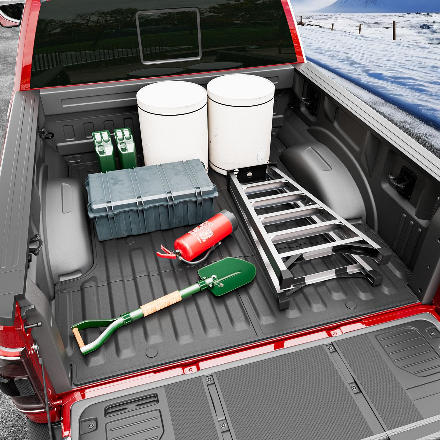 5.5FT Heavy Duty Bed Mat for 2015-2025 Ford F-150 Truck | Non-Slip Bed Liner Replacement | Durable & Weather-Resistant | Perfect for Hauling, Camping & Outdoor Adventures