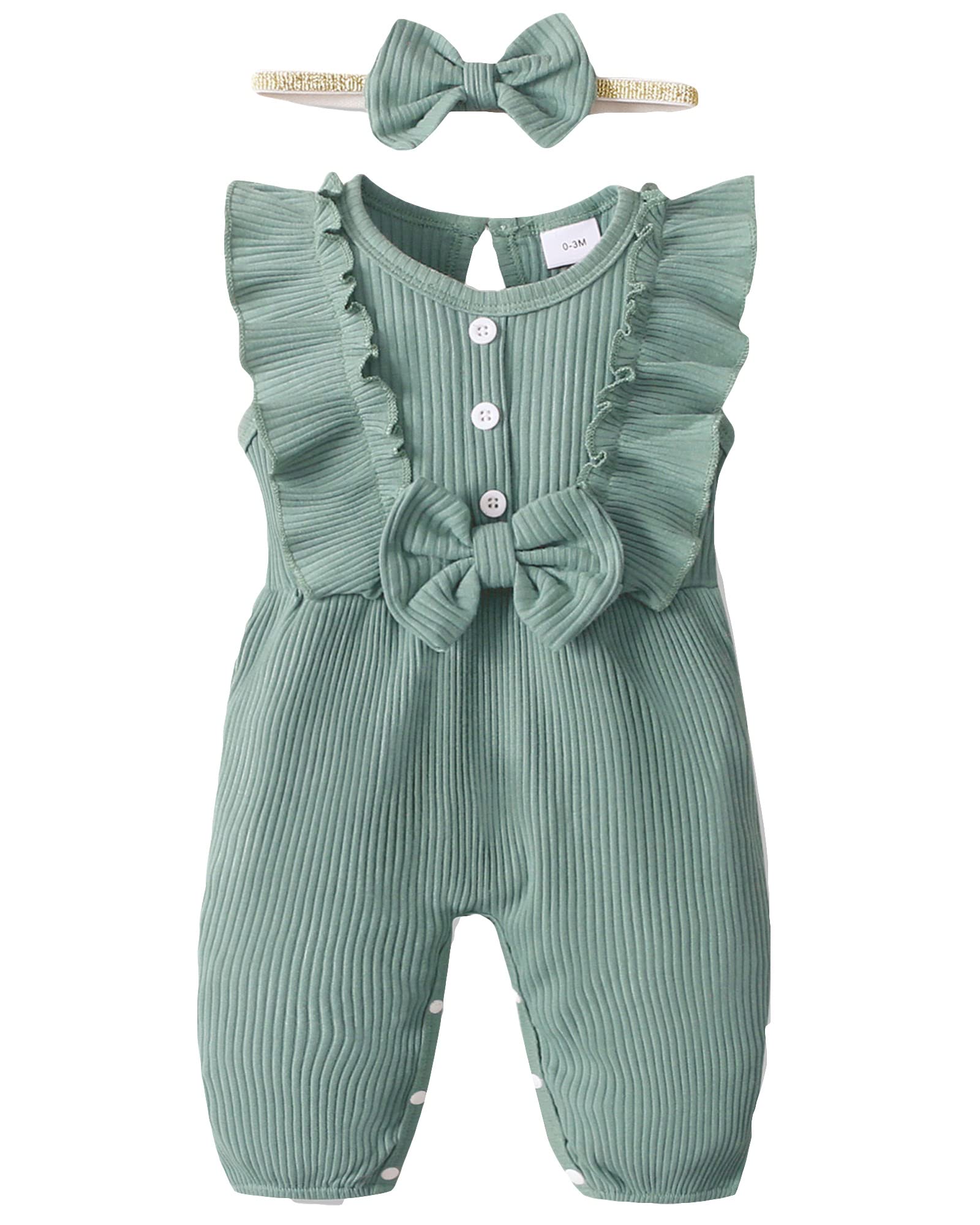 Mioglrie Newborn Baby Girl Clothes - Soft Cotton Short Sleeve Romper Jumpsuit for Summer | Perfect for Playtime, Photo Shoots & Daily Wear