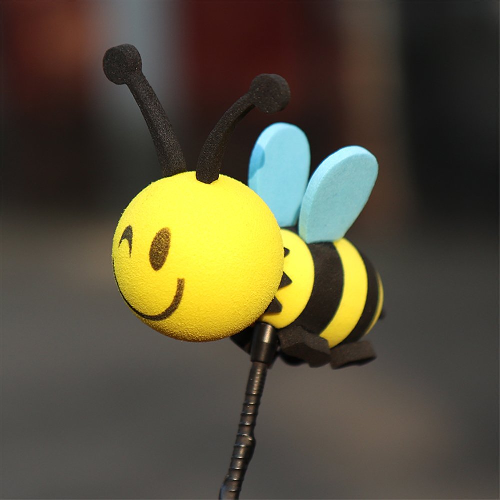 YGMONER Happy Bee Car Antenna Topper - Vibrant Auto Antenna Ball for Easy Parking Spot Identification, Perfect for Outdoor Adventures and Daily Commutes