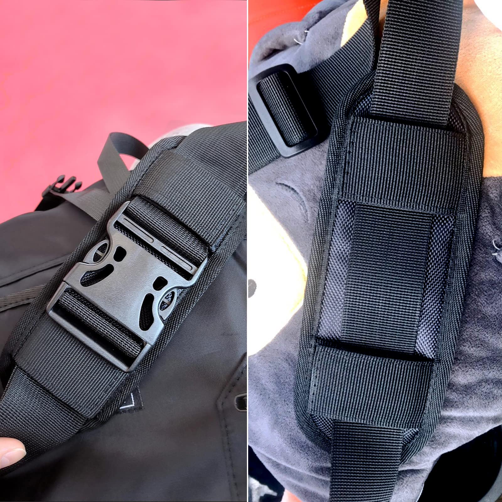 Detachable Shoulder Strap Pad - 2 Pack Comfortable Padded Shoulder Support for Backpacks, Cameras, Laptops, Messenger Bags & Guitars - Perfect for Hiking, Travel, Photography & Outdoor Activities
