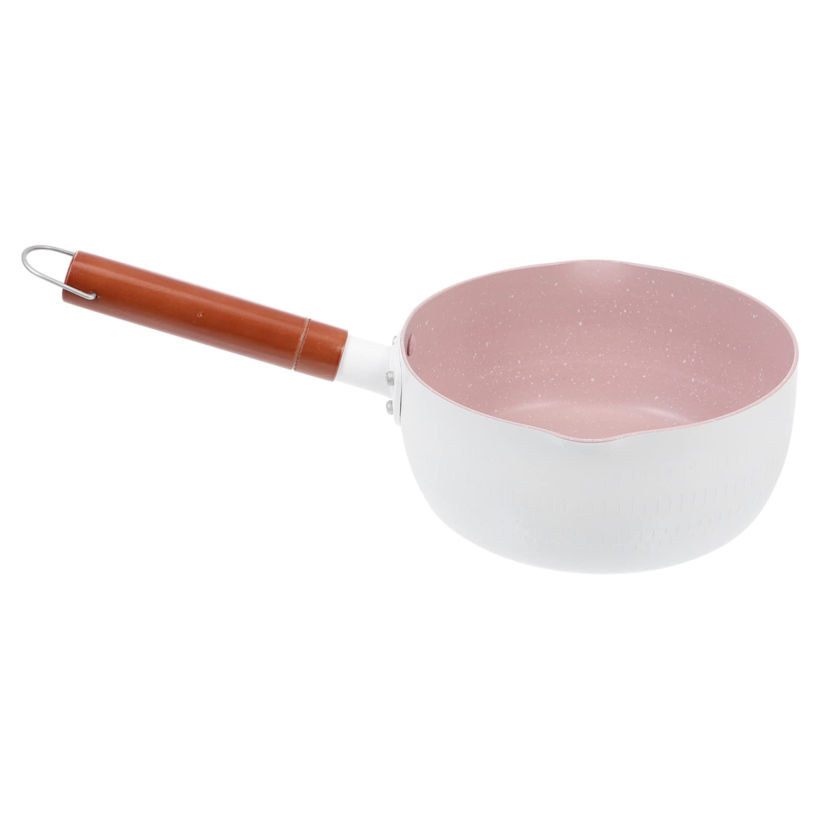 Hemoton Aluminum Snow Pan with Handle - 3QT Saucepan for Soup, Baby Food & Cooking - Non-Stick Stockpot for Kitchen, Complementary Food & Meal Prep - Perfect for Home, Restaurant & Camping Use
