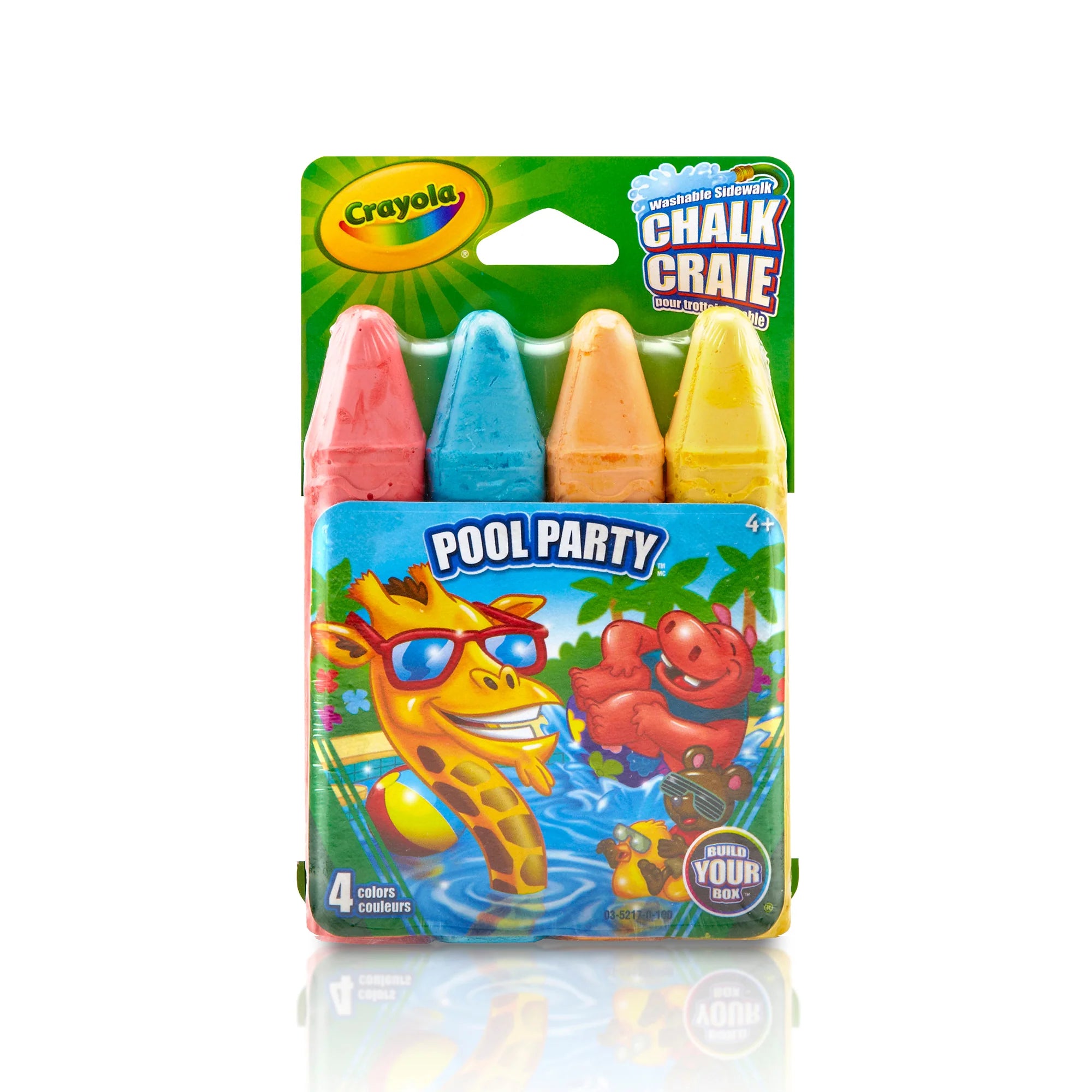 Crayola Sidewalk Chalk 4 Pack - Vibrant Outdoor Drawing Chalk for Kids - Perfect for Driveway Art, Playground Fun & Summer Activities