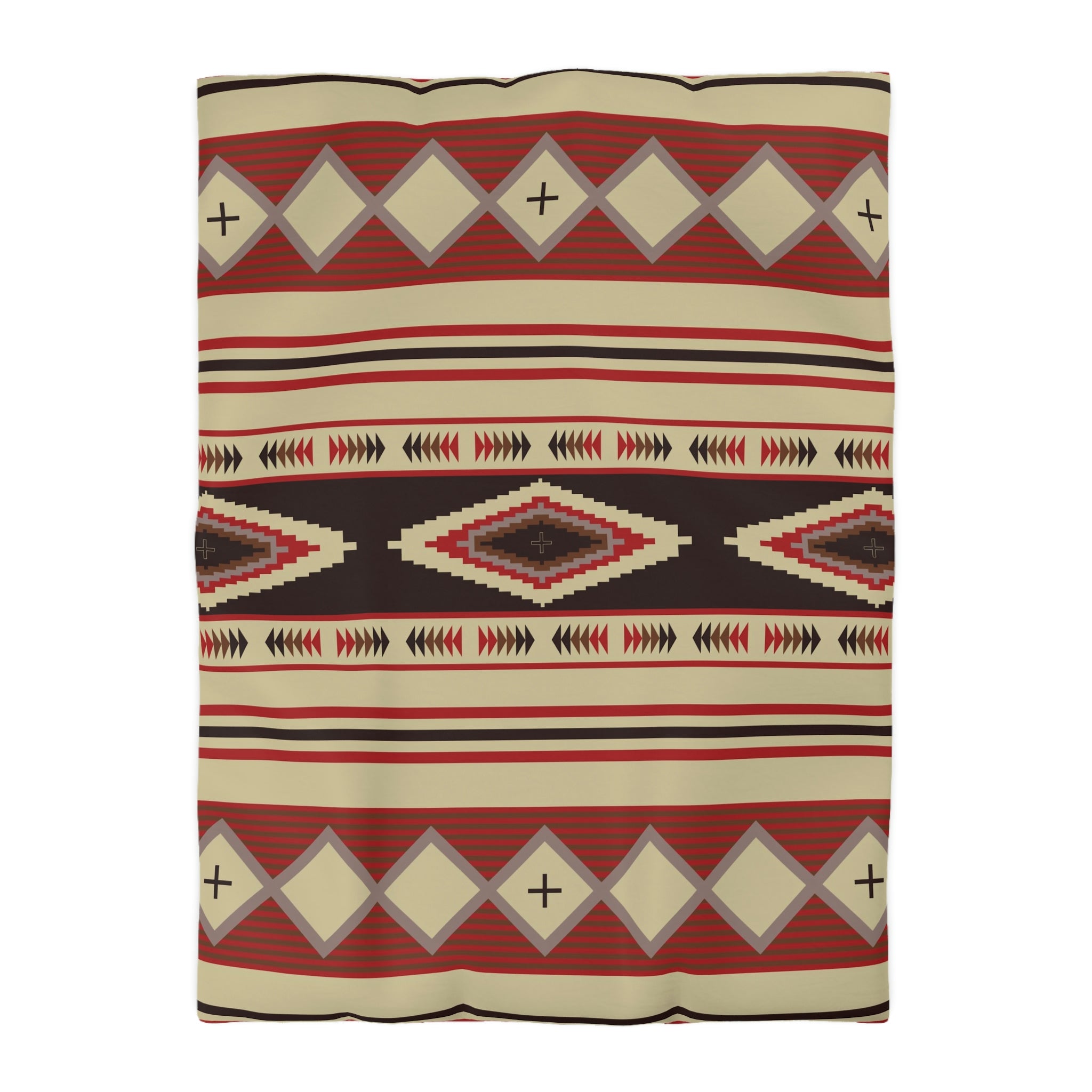 Southwestern Microfiber Duvet Cover Set - Bohemian Rio Vista Print Bedding for Bedroom Decor (Queen/King Size) - Perfect for Boho Chic Home & Guest Room Styling