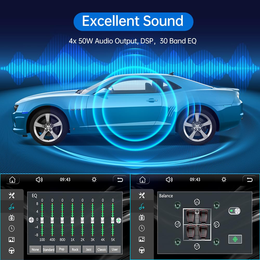 7 Inch Double Din Car Stereo with Wireless CarPlay & Android Auto - HD Touch Screen Bluetooth 5.2, AM/FM, Mirror Link, Backup Camera, Steering Wheel Control, AUX, MIC, DSP - Perfect for Hands-Free Driving & Entertainment in Your Vehicle
