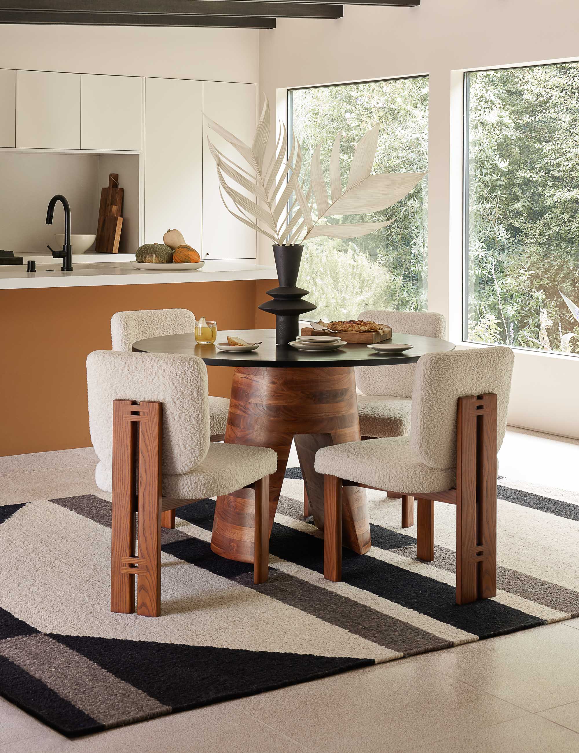 Adler Round Dining Table - 42 Inch Modern Wood Kitchen Table for Small Spaces | Perfect for Breakfast Nook, Apartment Dining & Cozy Family Meals