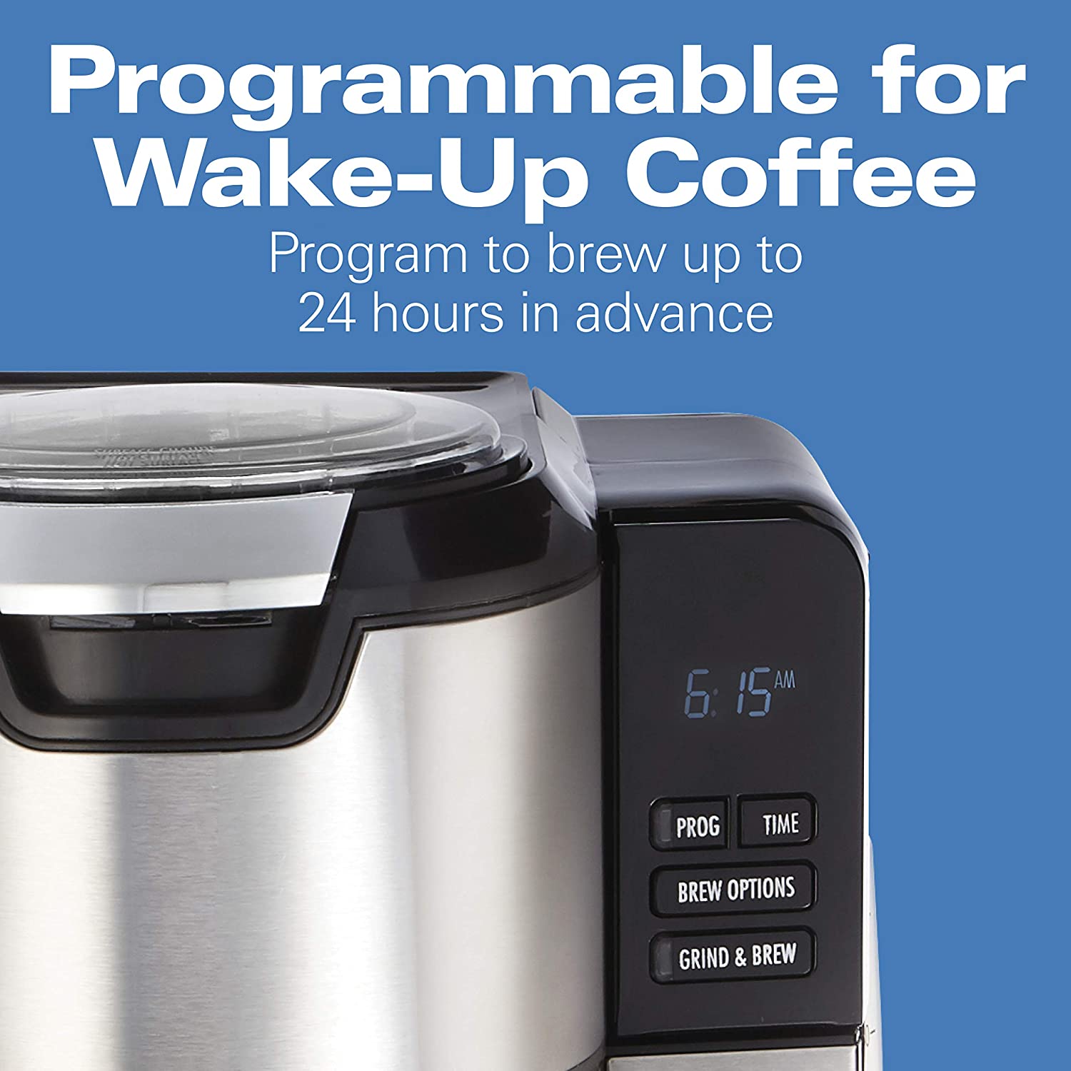 Refurbished HAMILTON BEACH 45505 Grind & Brew Coffee Maker with Warranty - Perfect for Home, Office & Dorm Use