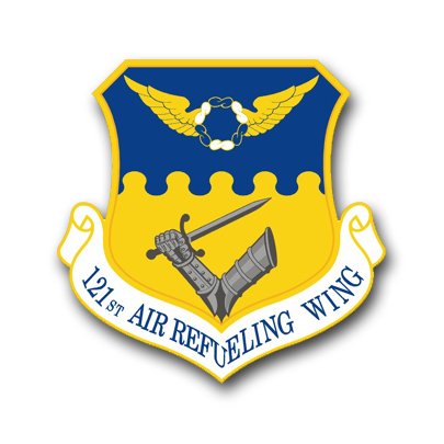 US Air Force 121st Air Refueling Wing Vinyl Decal Sticker 3.8 Inch - Military Aircraft Laptop Car Window Decoration for Veterans & Aviation Enthusiasts