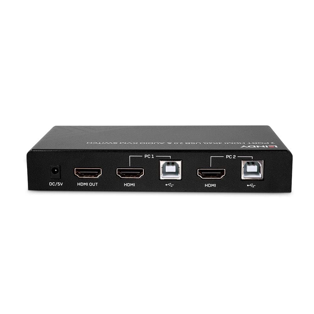 4K60Hz HDMI Switch with USB 2.0 & 2-Port Audio Output - 4K Ultra HD Video Switcher for Home Theater, Gaming & Office Setup - LINDY Premium Quality