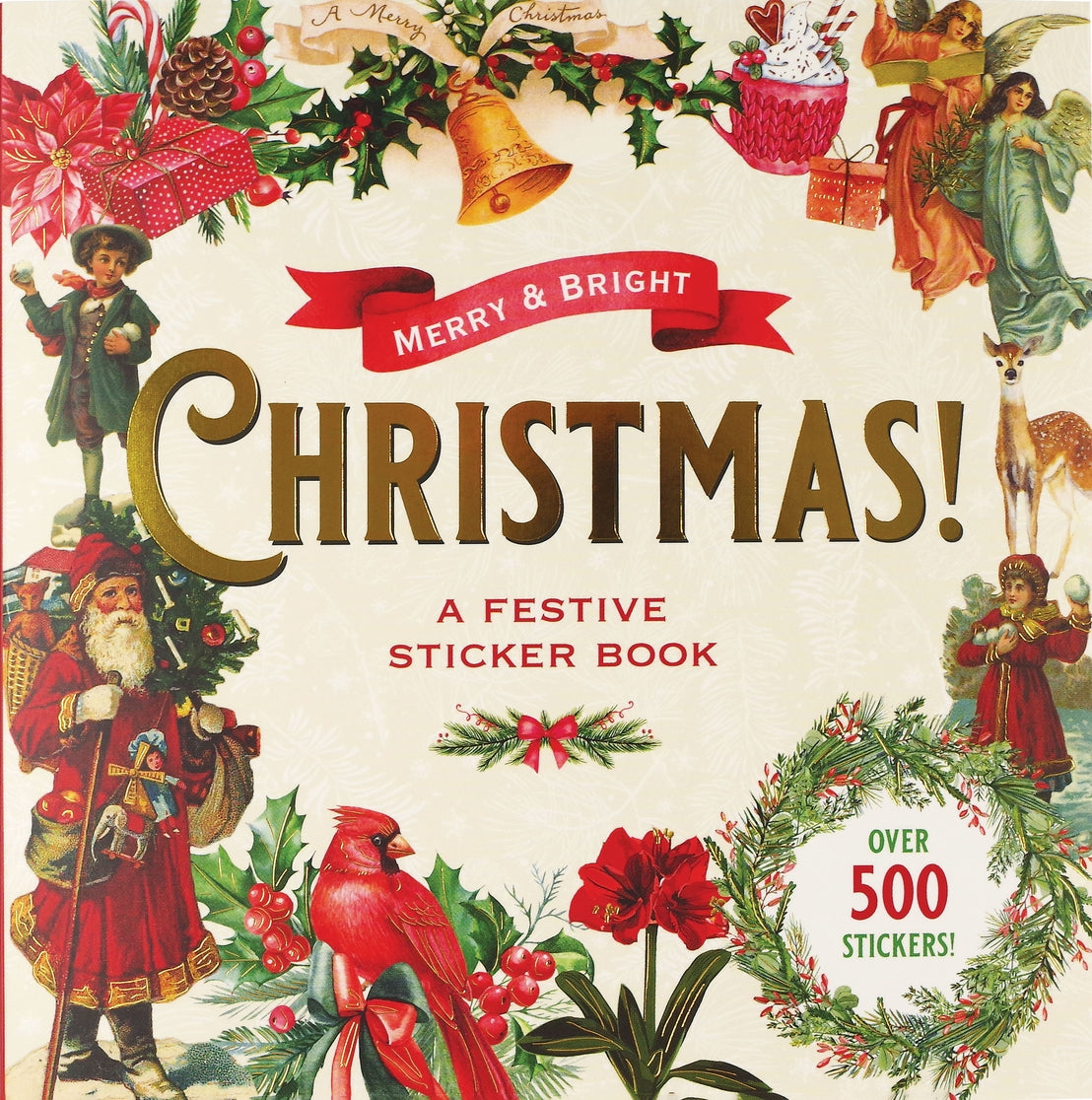 Christmas Sticker Book for Kids - Holiday Scrapbooking, DIY Greeting Cards & Party Decorations - 50+ Festive Stickers for Crafts, Gifts & School Projects