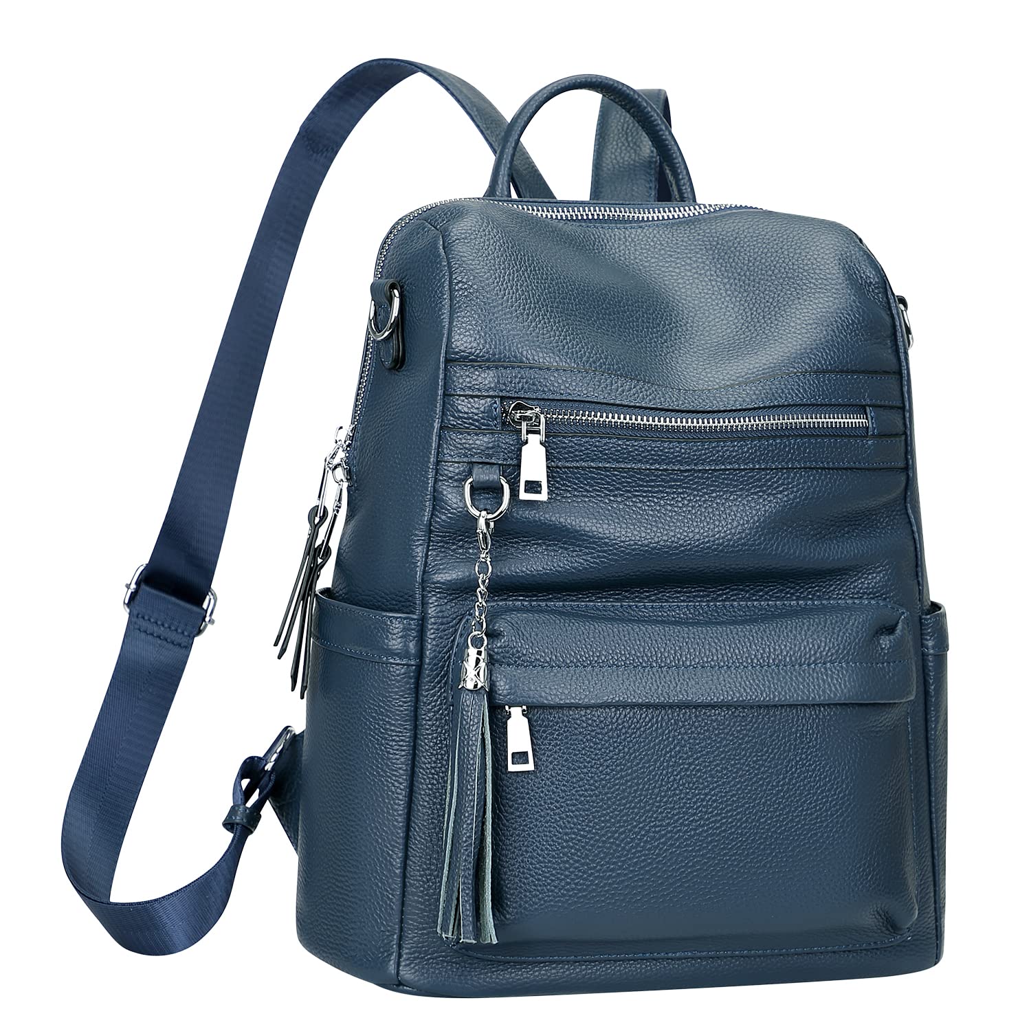 ALTOSY Genuine Leather Backpack for Women - Convertible Shoulder Bag & Crossbody Purse - Soft Large Daypack for Work, Travel & Casual Outings