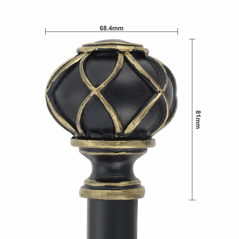 Iron and Resin Friedrich Adjustable Expandable Curtain Rod - Heavy Duty Tension Rod for Windows, Doors, and Closets - Perfect for Home Decor and Room Dividers