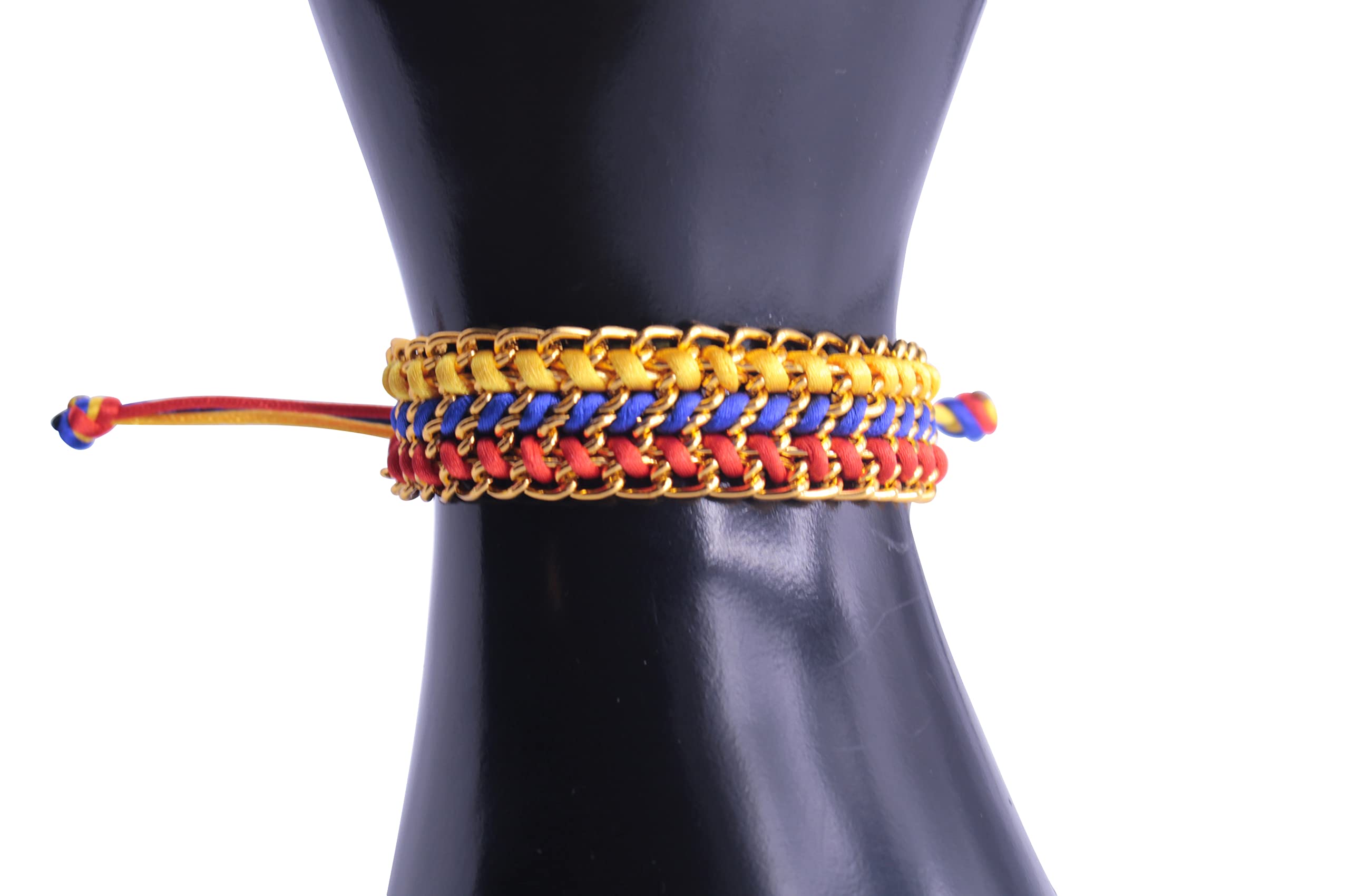 Handmade Colombian Bracelets - Colorful Italian Thread Wide Bands for Women & Men | Boho Chic Jewelry for Travel, Dance & Everyday Wear
