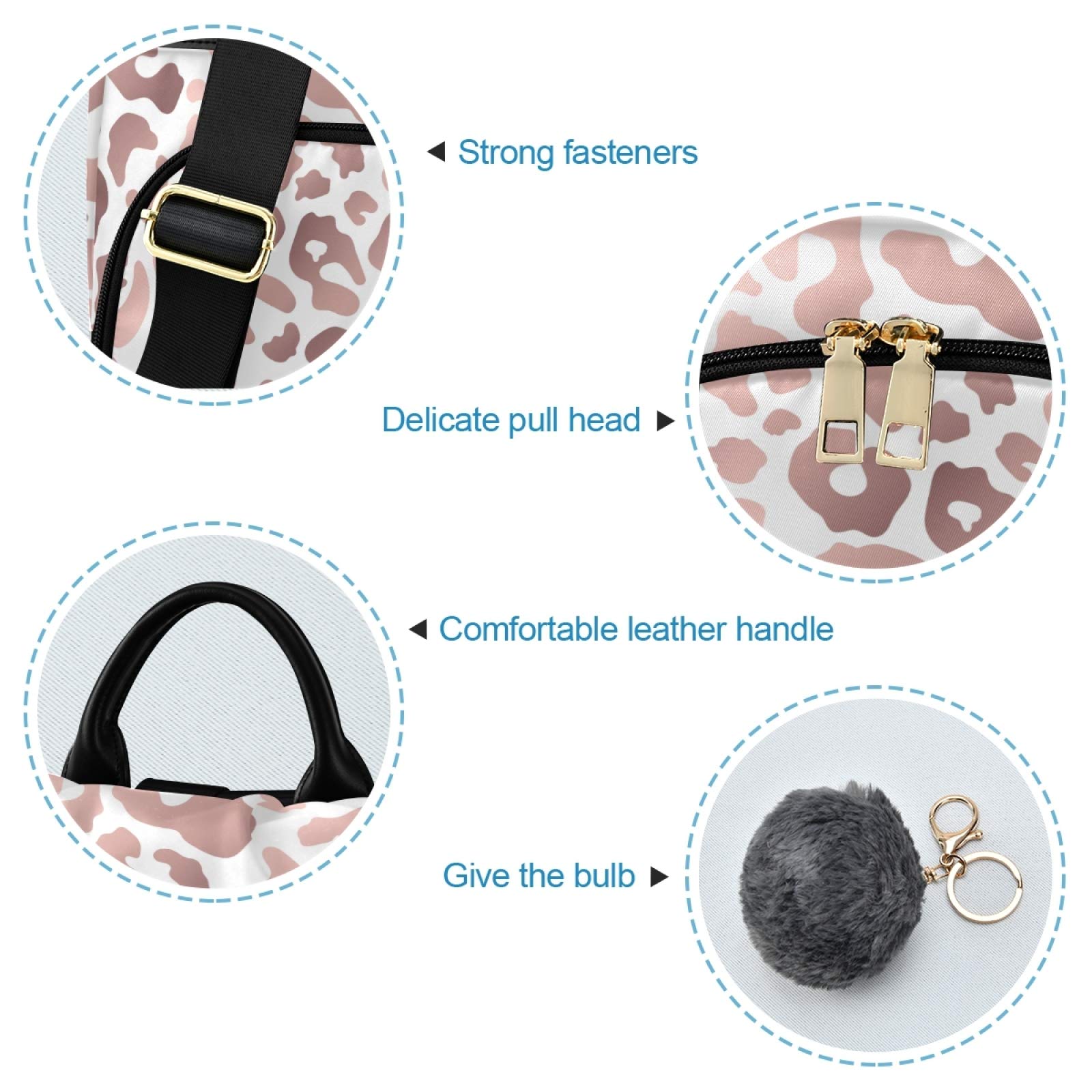 ALAZA Rose Gold Leopard Print Pink Cheetah Backpack Purse for Women - Anti Theft Fashion Backpack Shoulder Bag - Perfect for Travel, Work, School & Daily Use