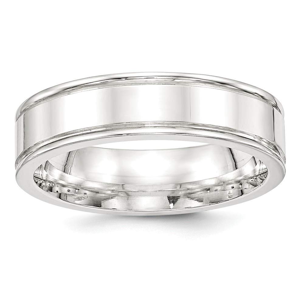 Sterling Silver 6mm Polished Wedding Band Ring for Women & Men - Elegant Fancy Wedding Jewelry for Engagement, Anniversary & Special Occasions