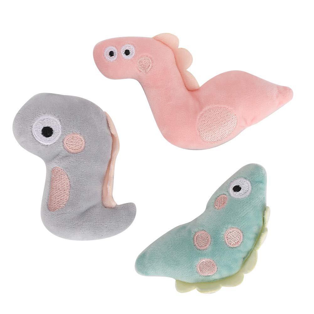 ViaGasaFamido 3-Piece Cat Chew Toy Set - Cute Cartoon Plush Molar Toys with Catnip, Bite-Resistant Teeth Grinding & Interactive Play for Kittens - Perfect for Training, Teething Relief & Playtime Fun