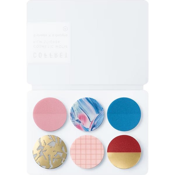 COFFRET Cosmetic Motif Film Stickers Circle - Decorative Scrapbooking Supplies by KING JIM - Perfect for DIY Crafts, Journaling, and Photo Album Decoration