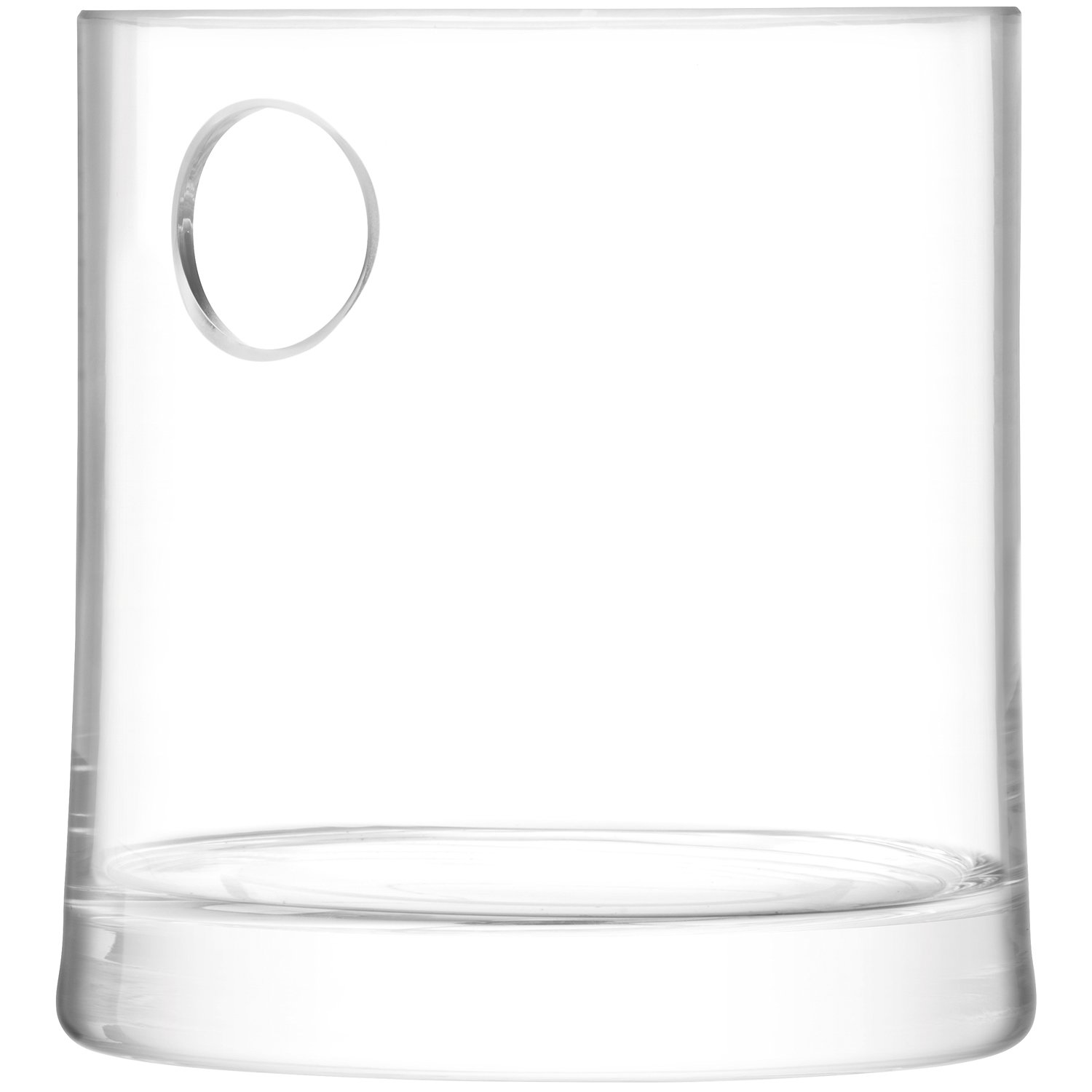 LSA International Clear Glass Gin Ice Bucket - 5.5 Inch Height, 5 Inch Diameter - Perfect for Cocktail Parties, Home Bars & Wedding Receptions
