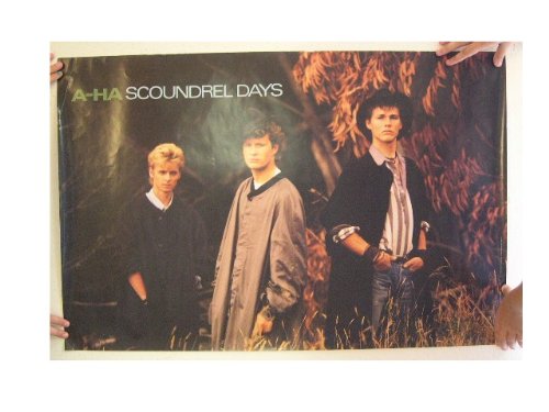A-Ha Poster - Scoundrel Days Band Shot - Colorful Vintage Music Wall Art - Perfect for Bedroom, Living Room & Music Lover Gifts
